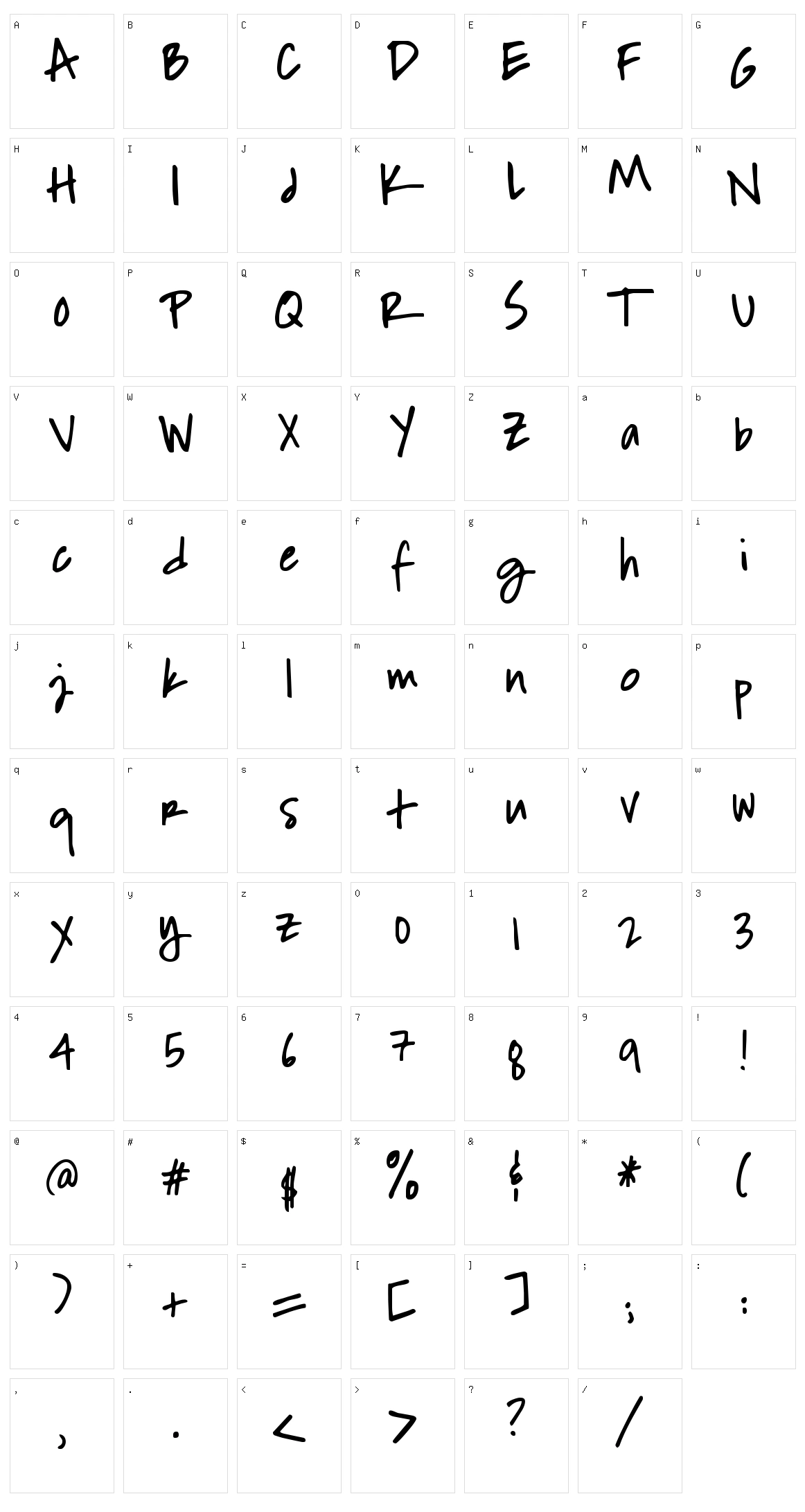 Anna Character Set