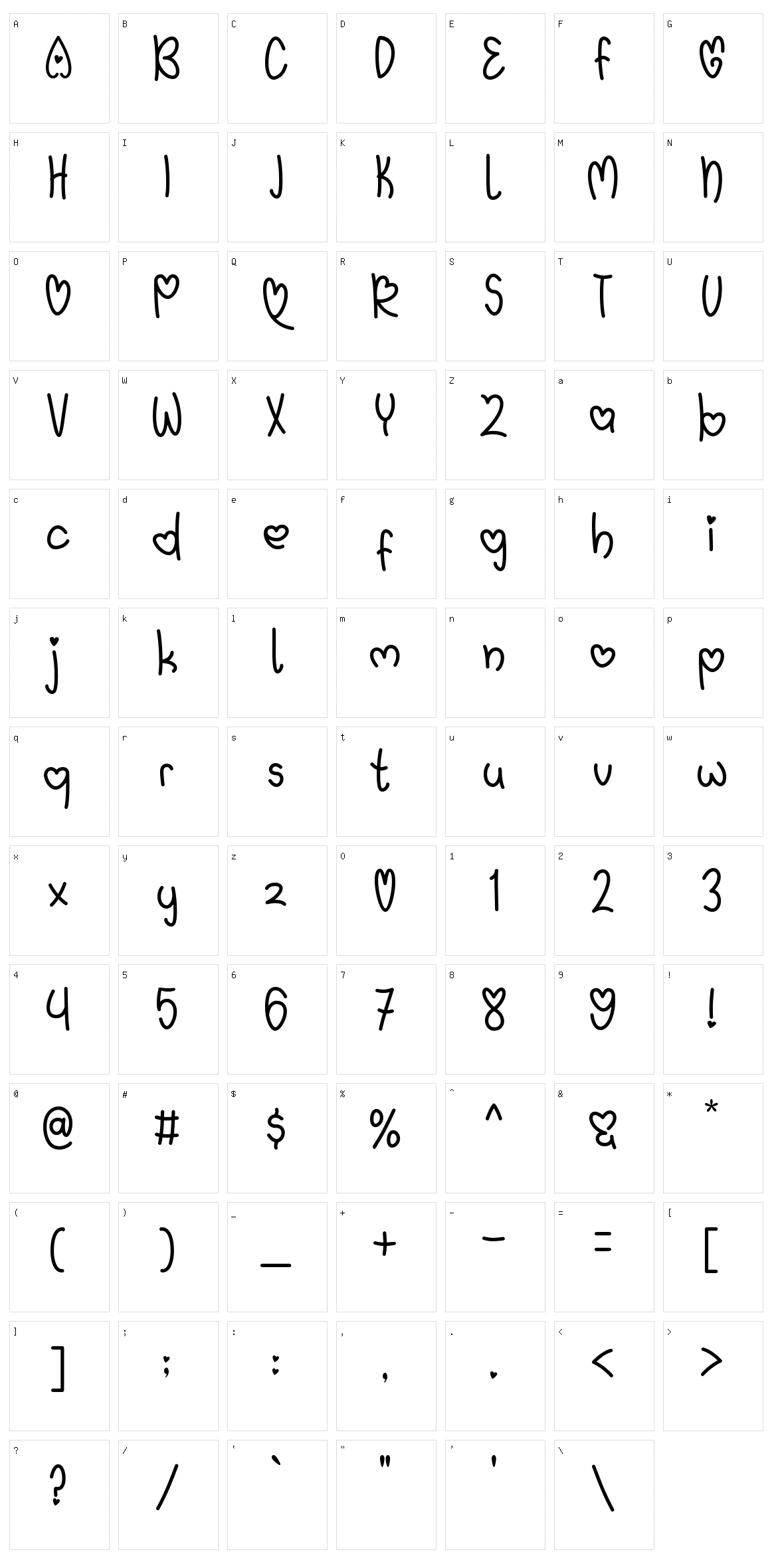 Quinlophe Character Set