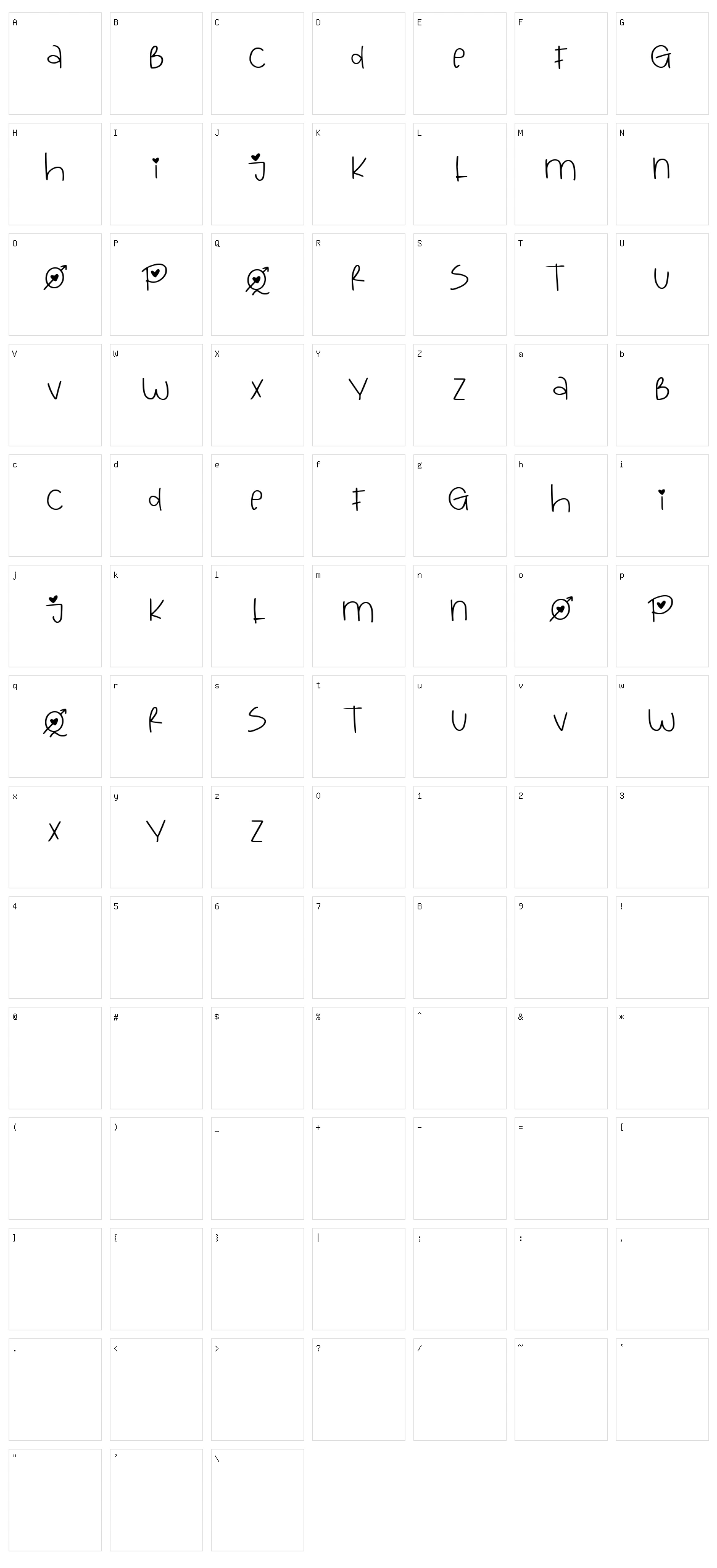 Love Queen Character Set