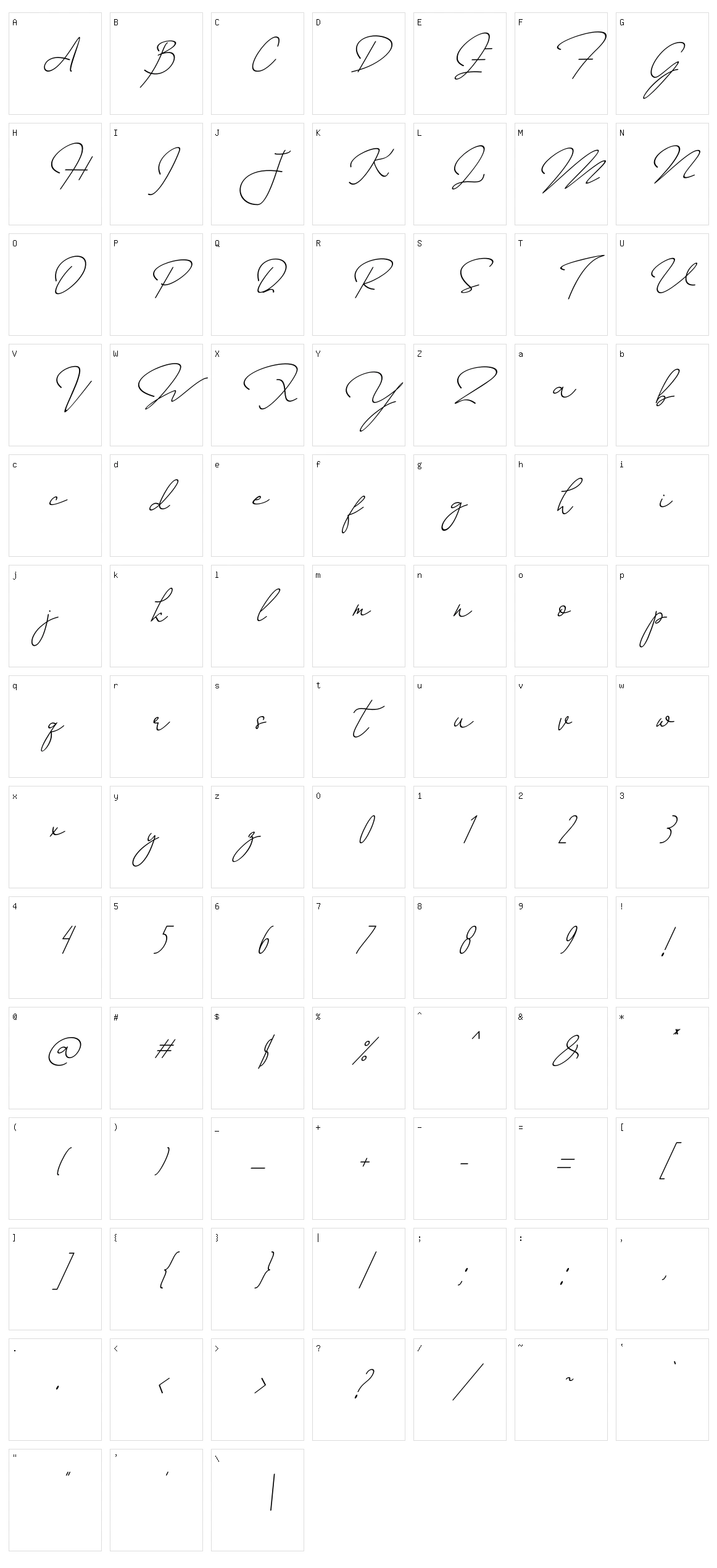 Annisa Character Set