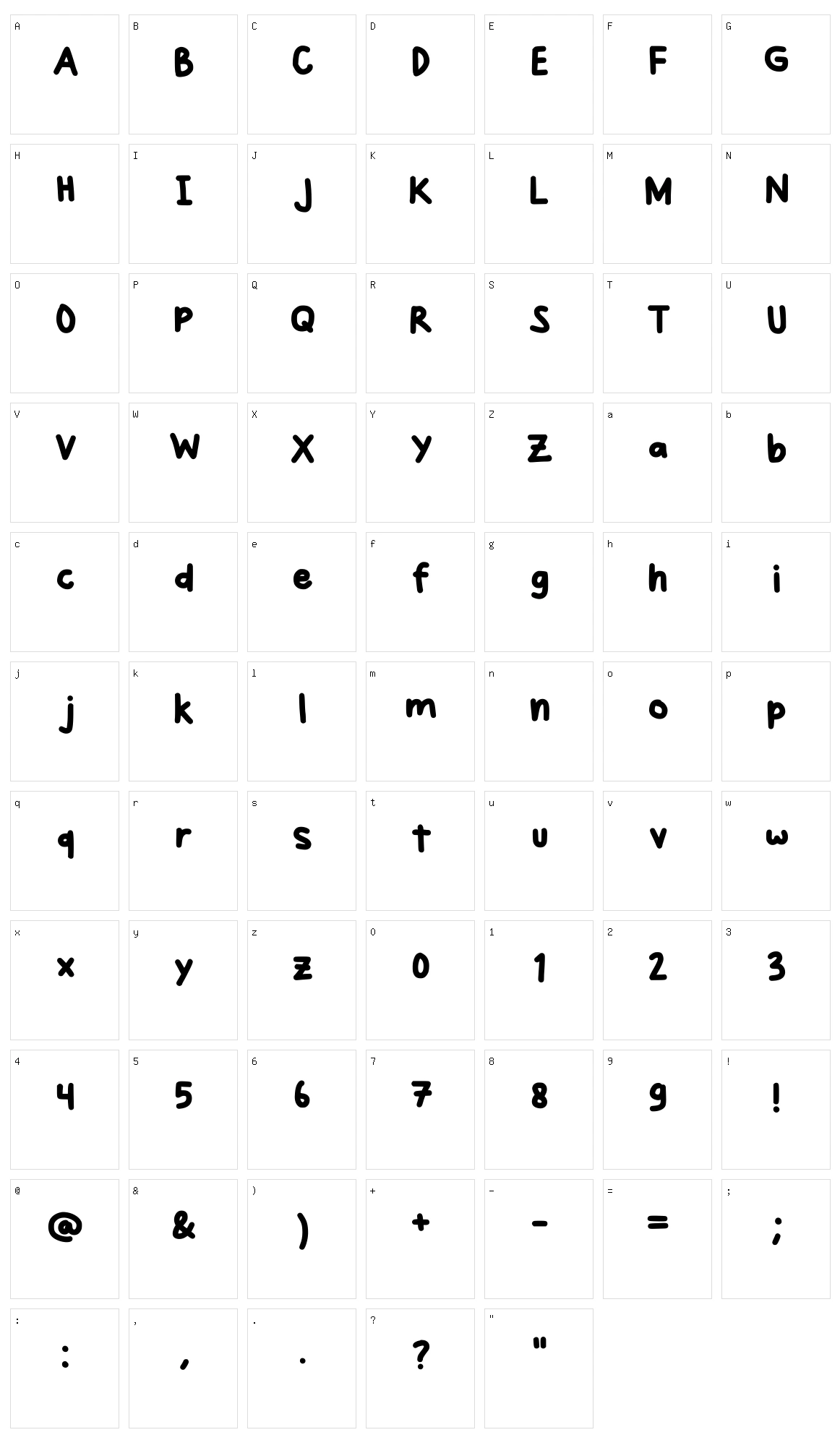 Another Handwritting Character Set