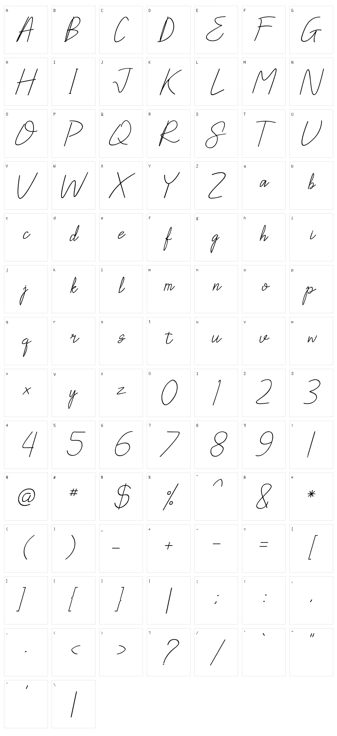 Antallya Character Set