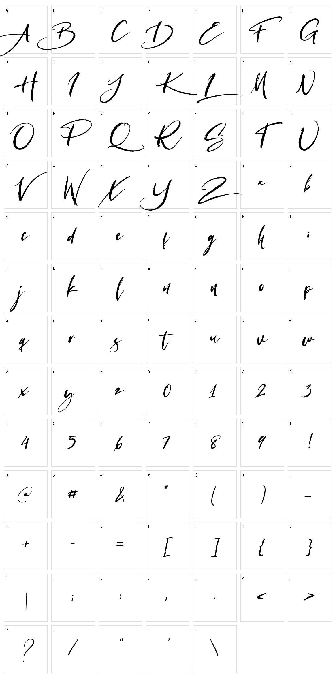 Antariksa Character Set