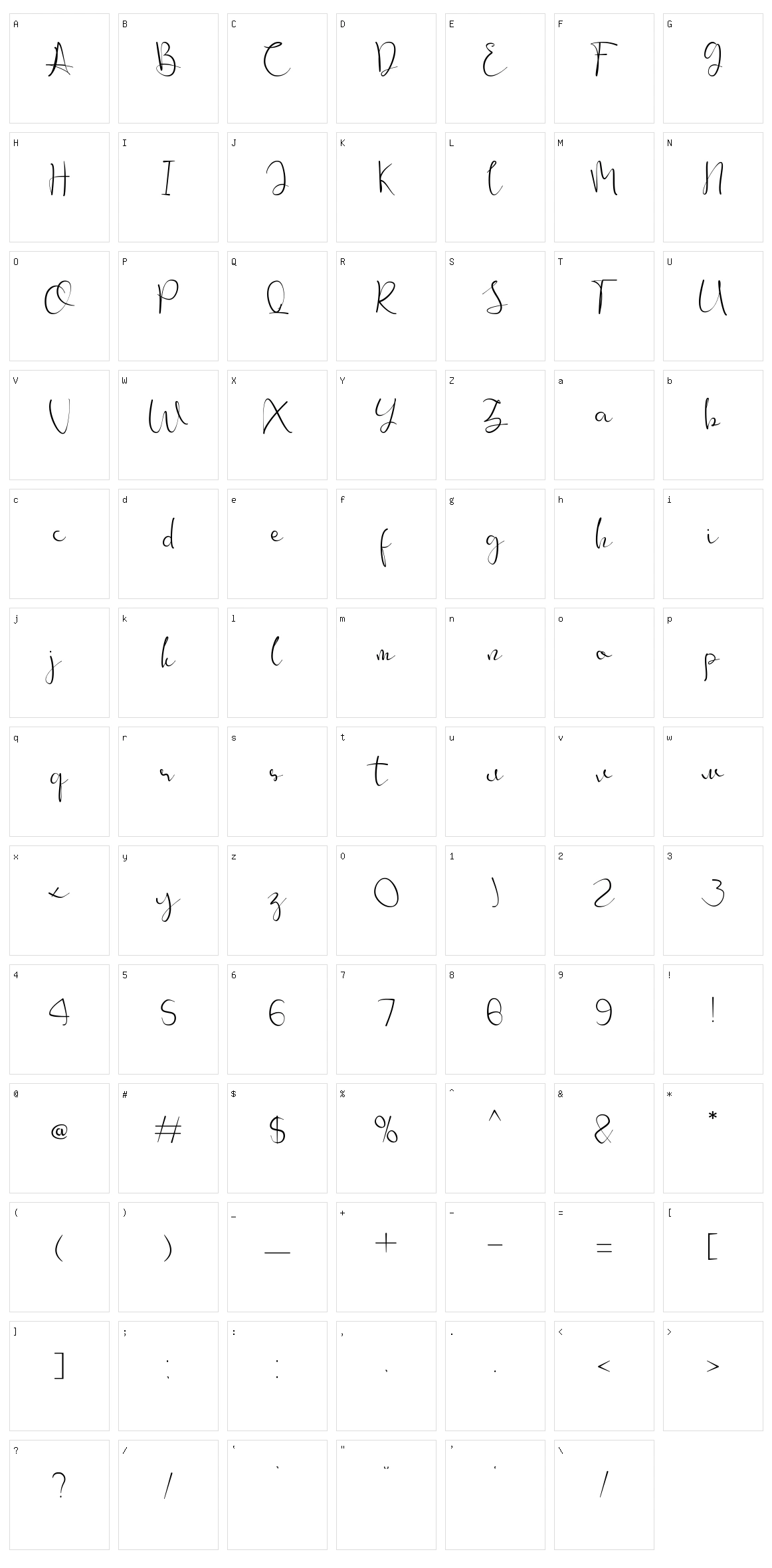 Antaro Character Set