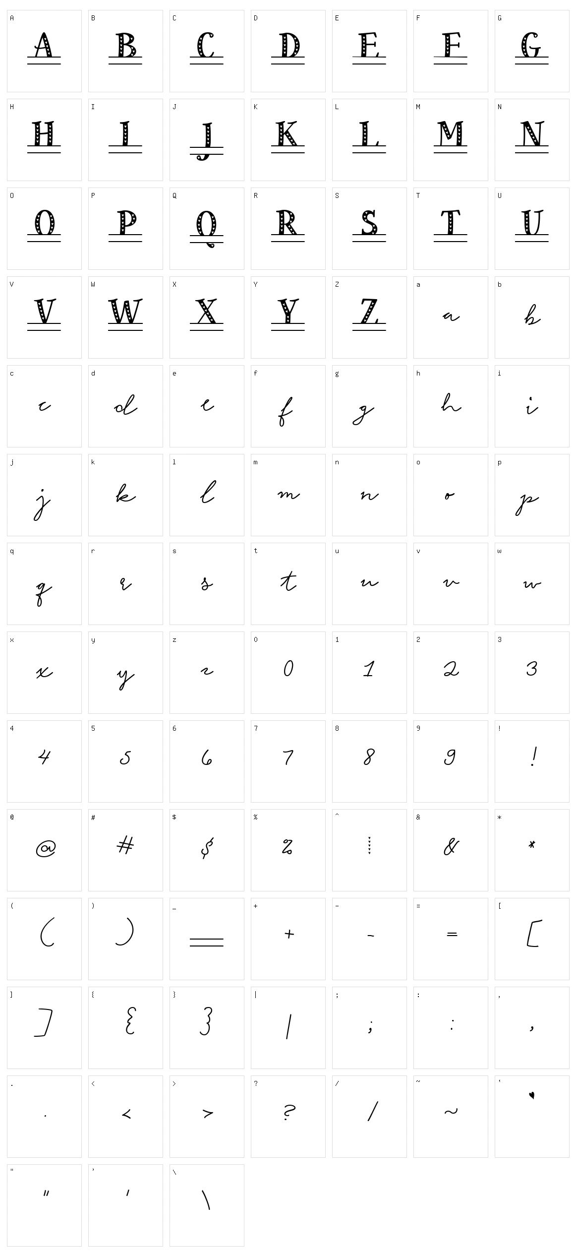 Be My Monogram Character Set