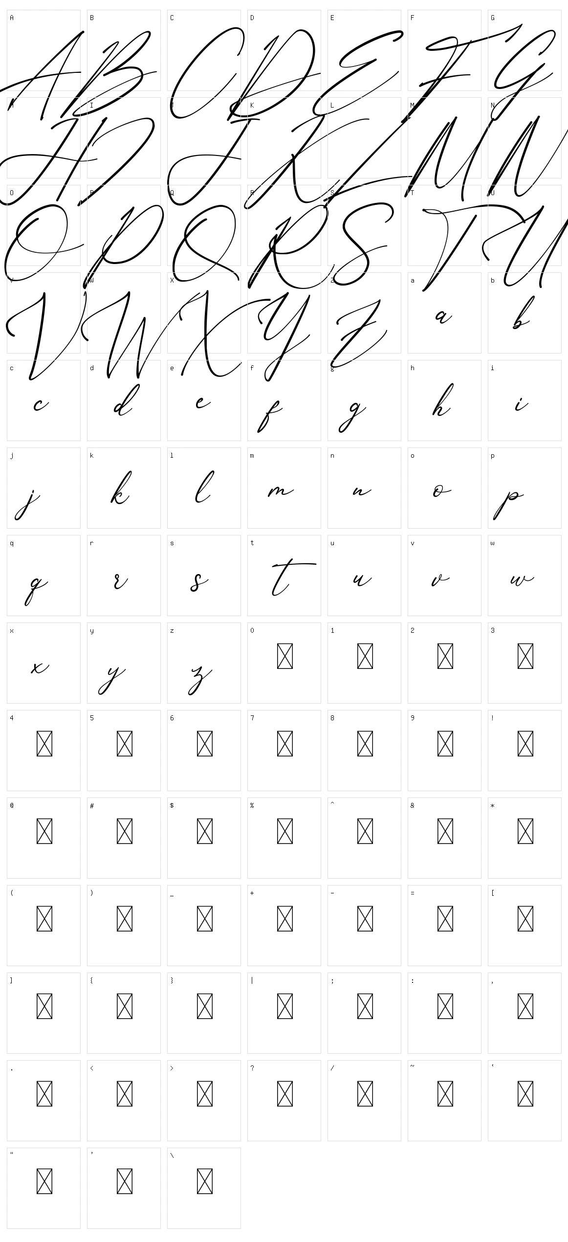 Anthoni Signature Character Set