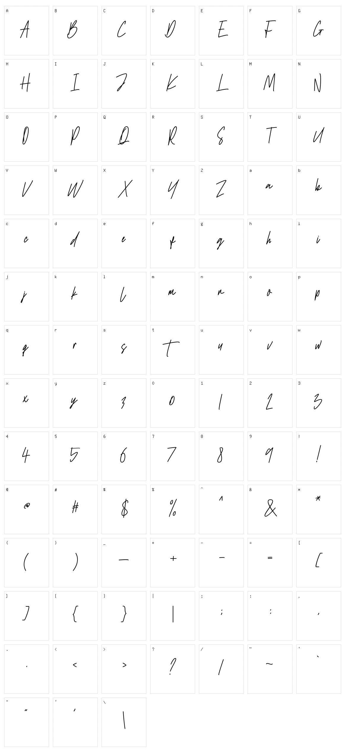 Antilkat Character Set