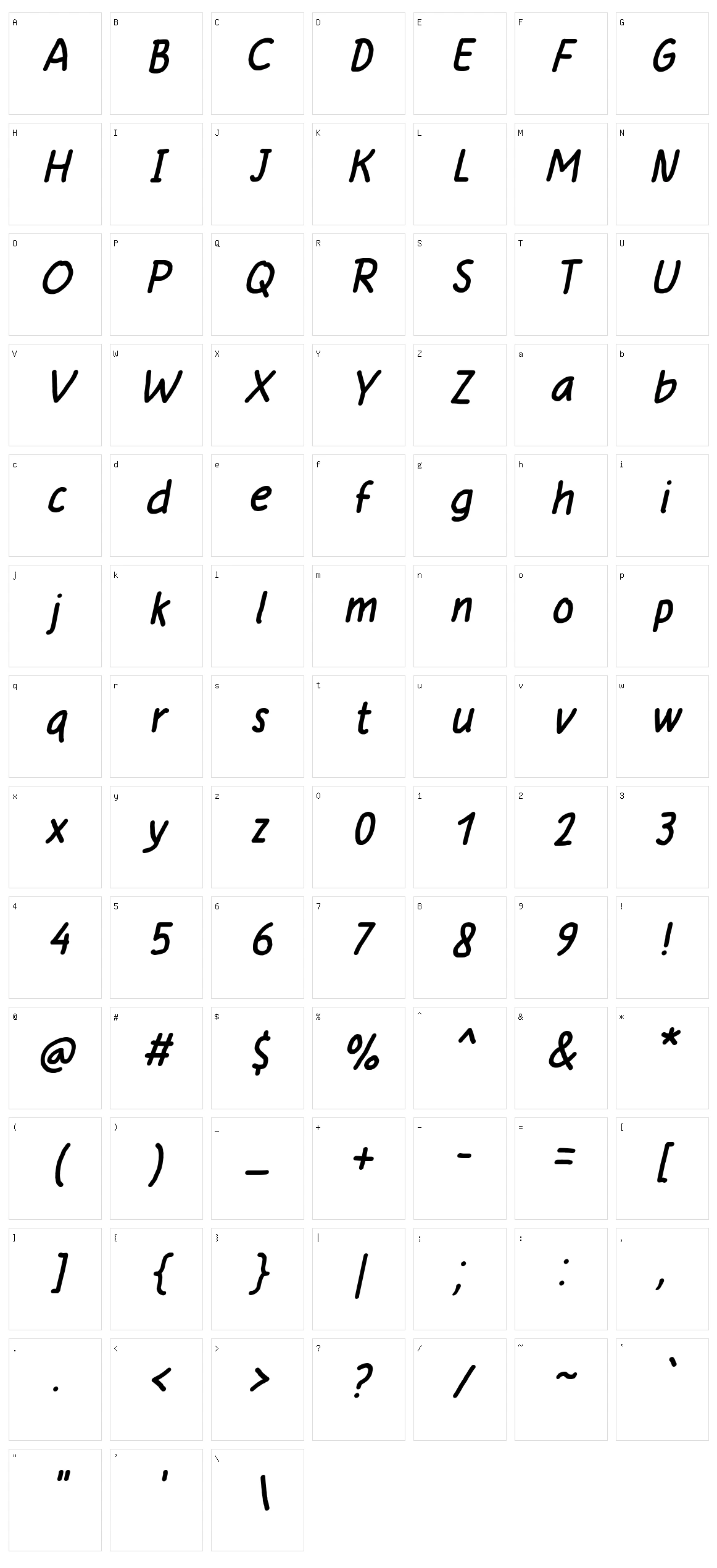Anysome Character Set
