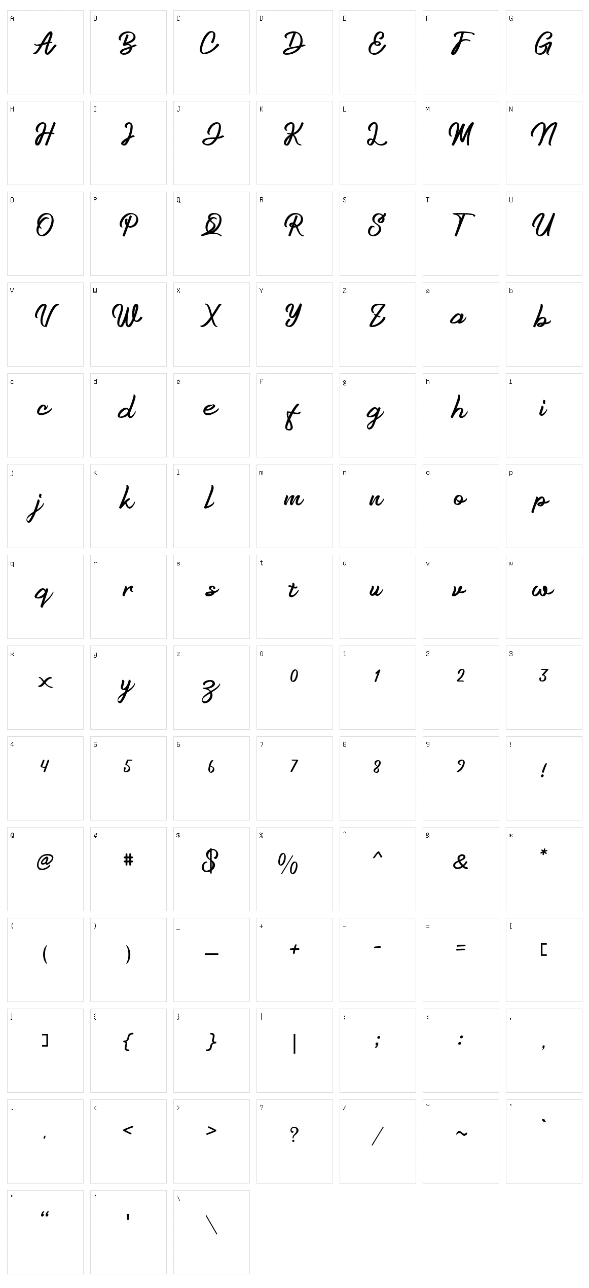 Anzim Character Set