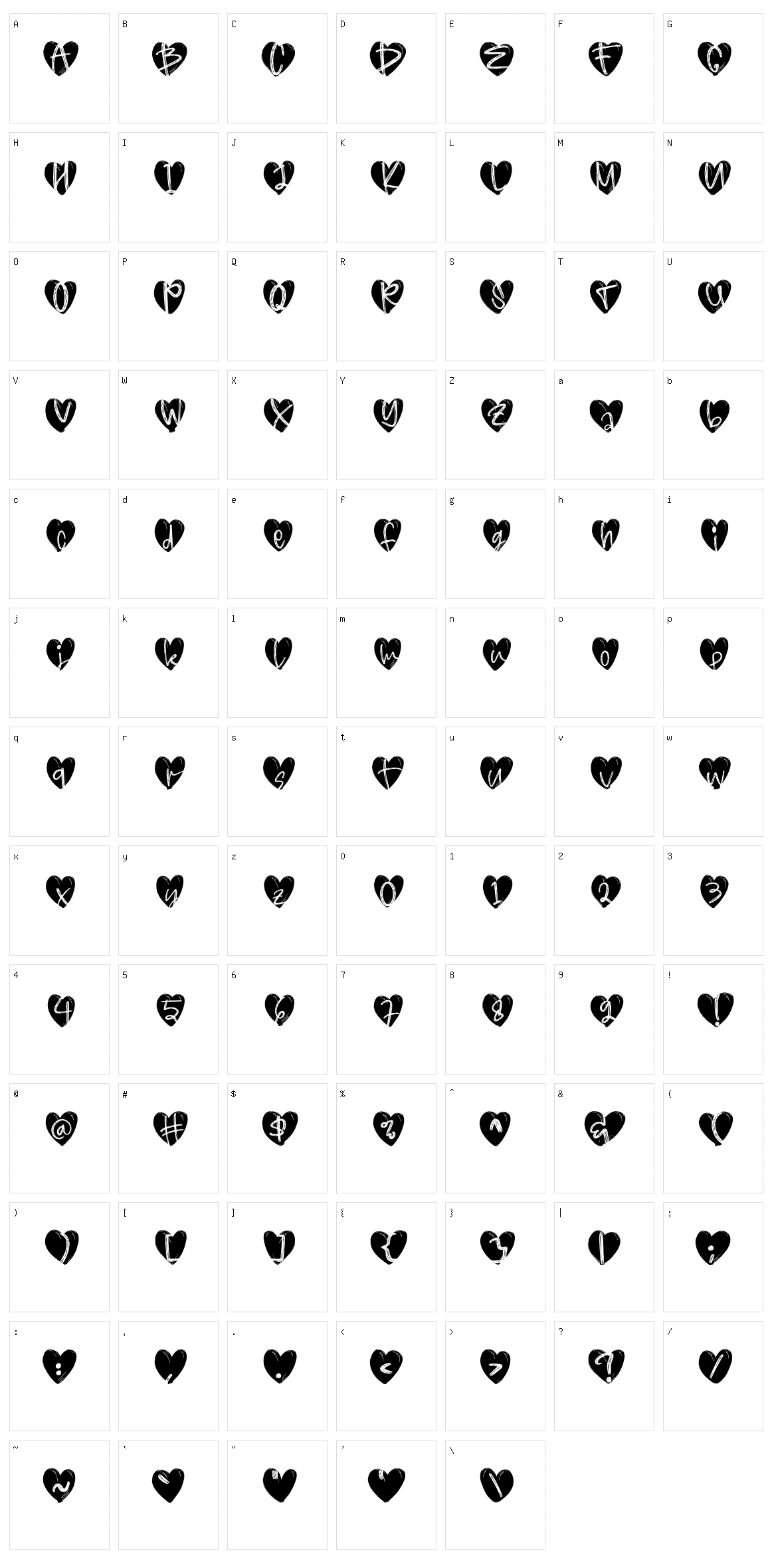 Go Love Character Set