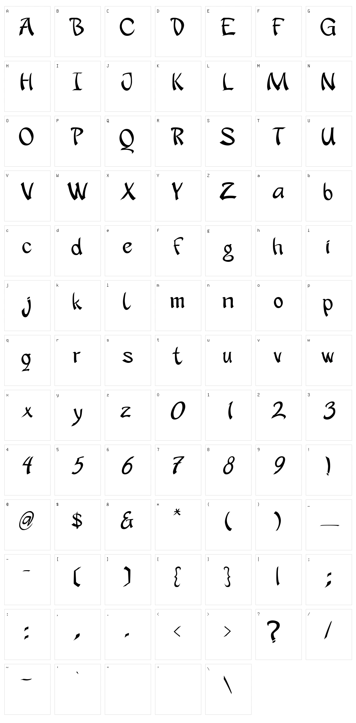 Apantasia Character Set