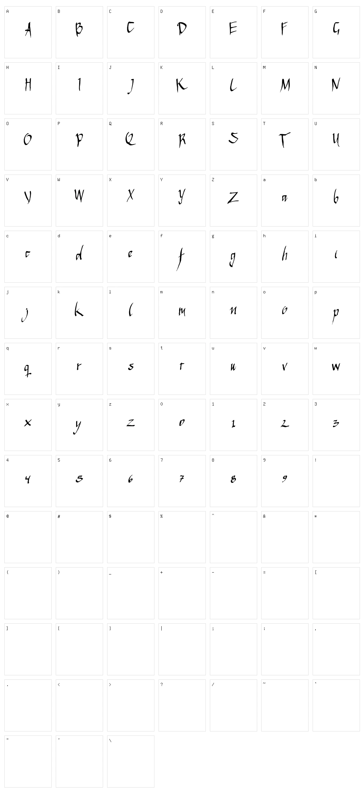 Apantasia 2 Character Set