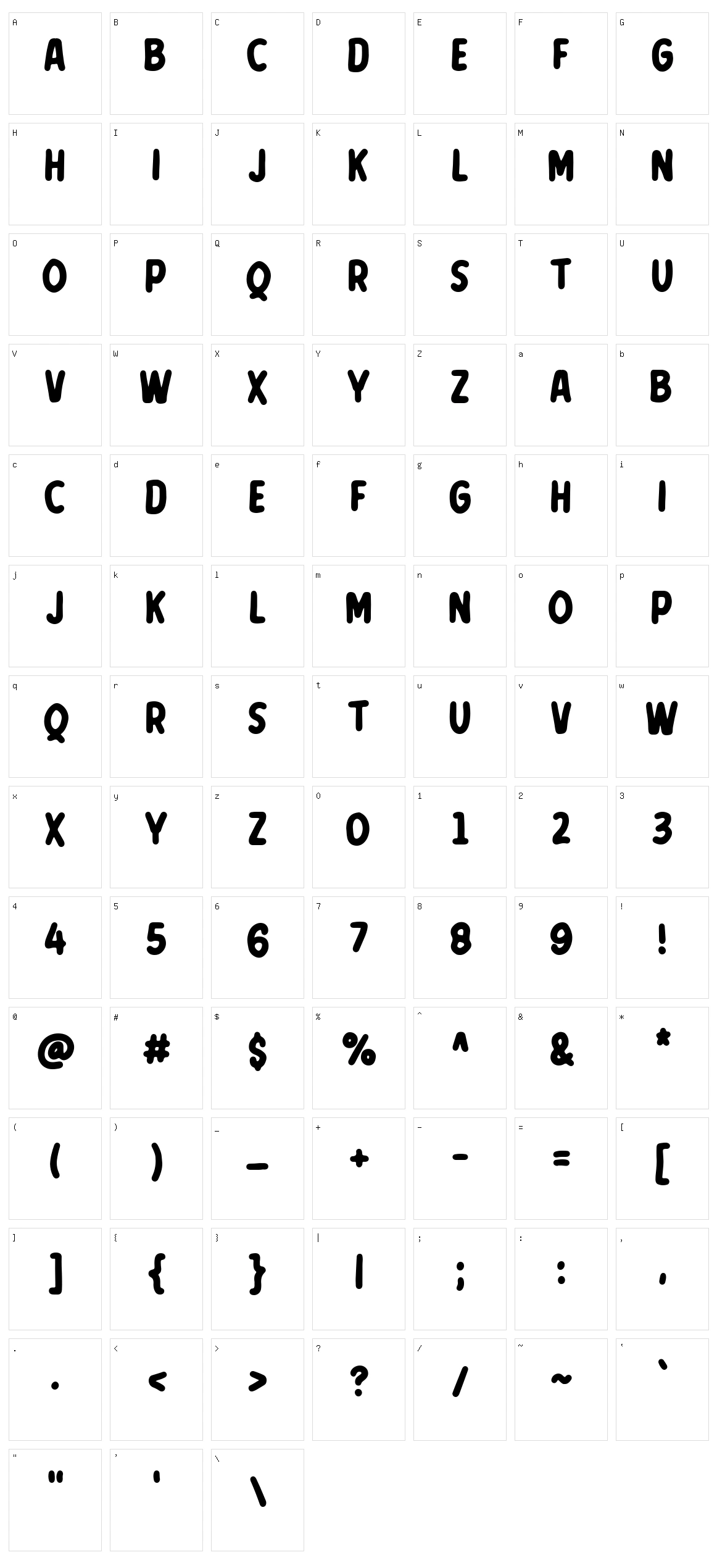 Apple Pie Character Set