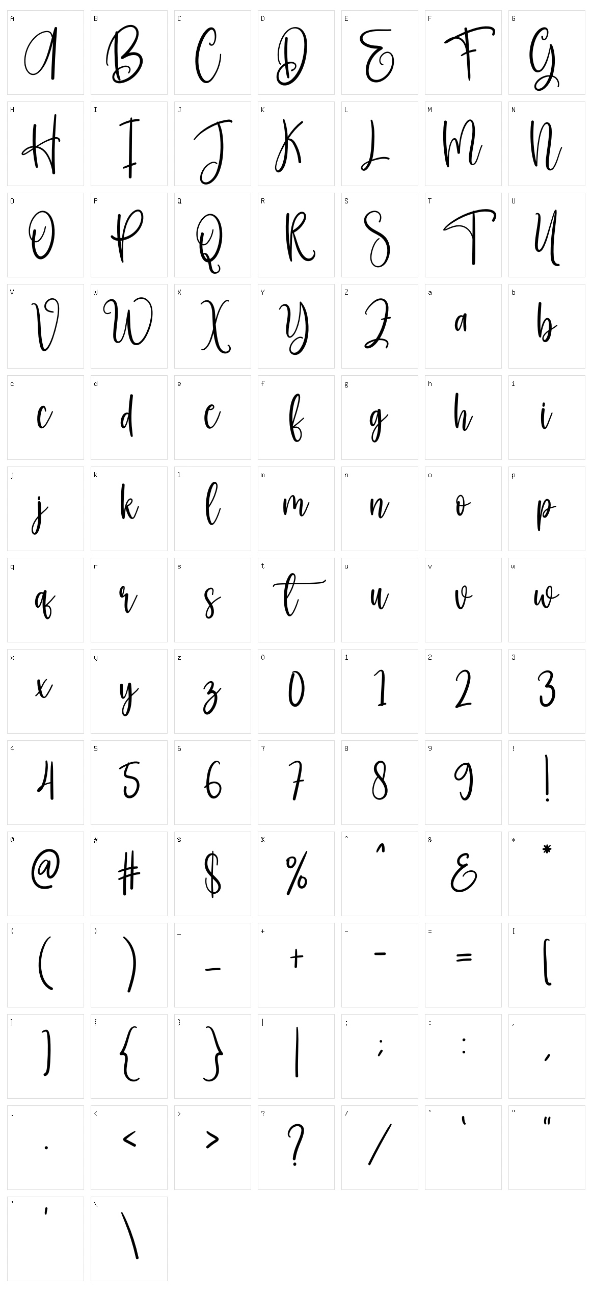 Arabesque Character Set