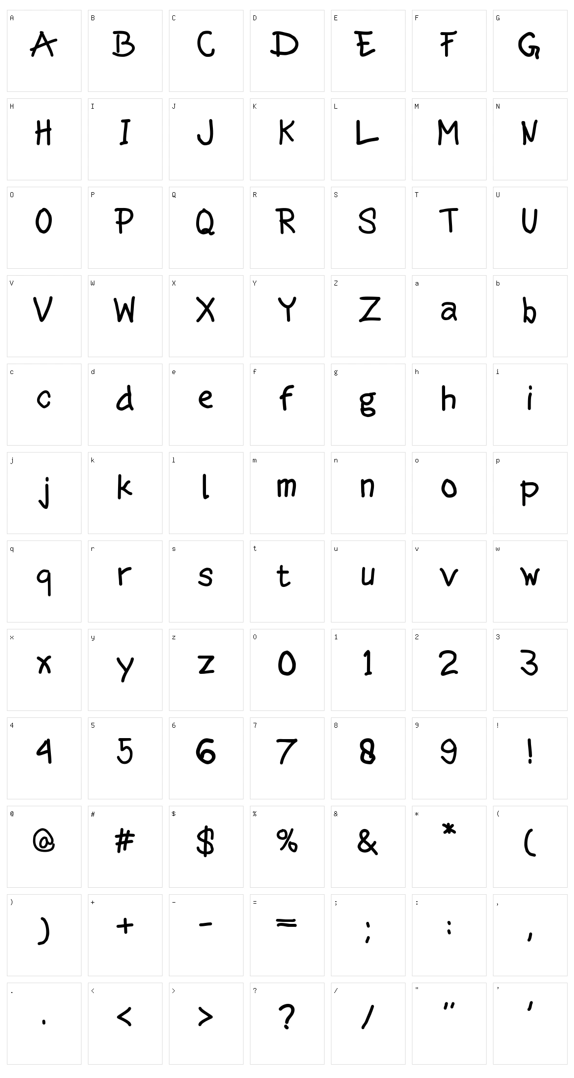 Aragon Character Set