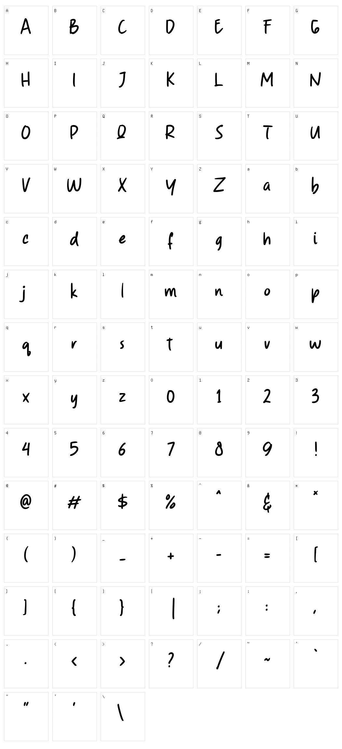 Arbery Character Set