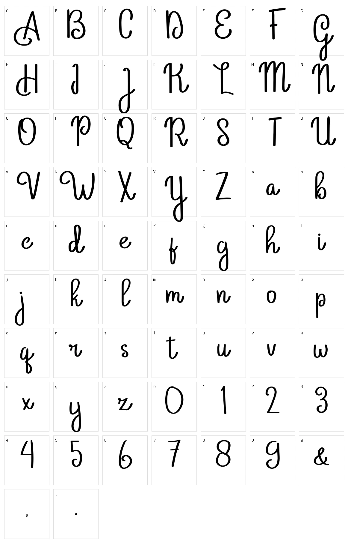 Arbiy Character Set