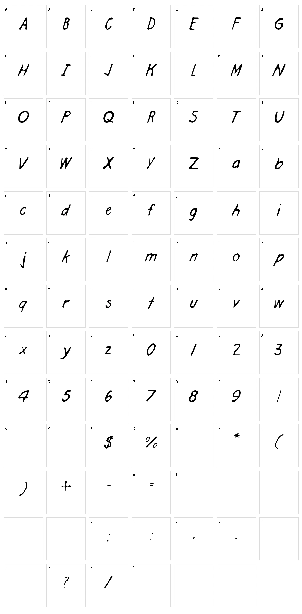 Architect Hand Character Set