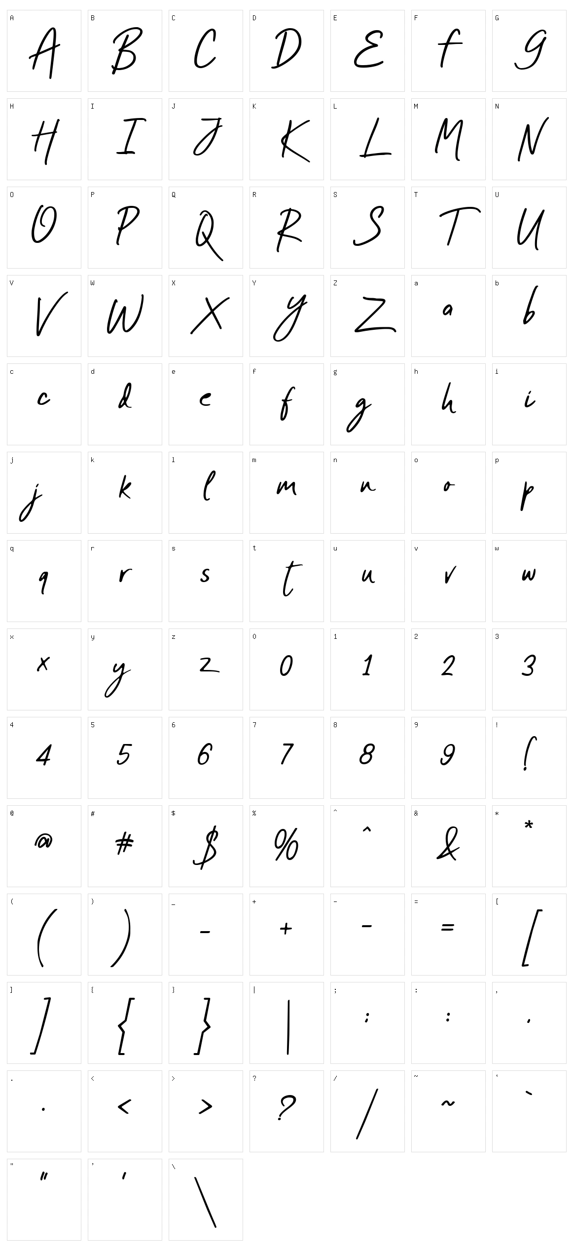 Ardolint Tijza Character Set