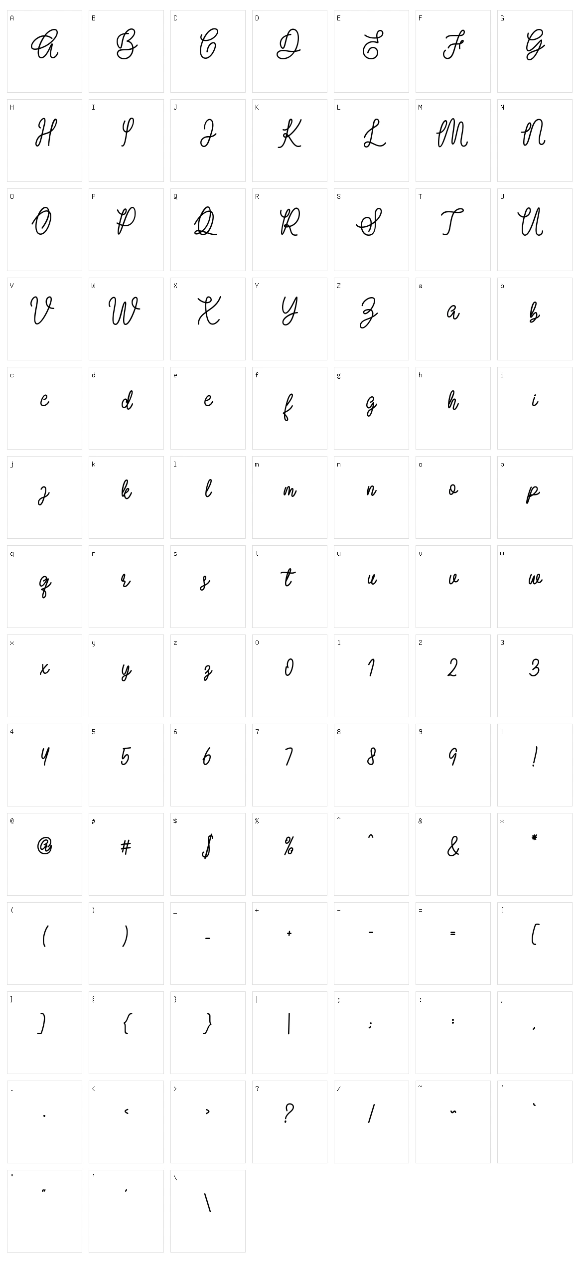Arfellion Character Set