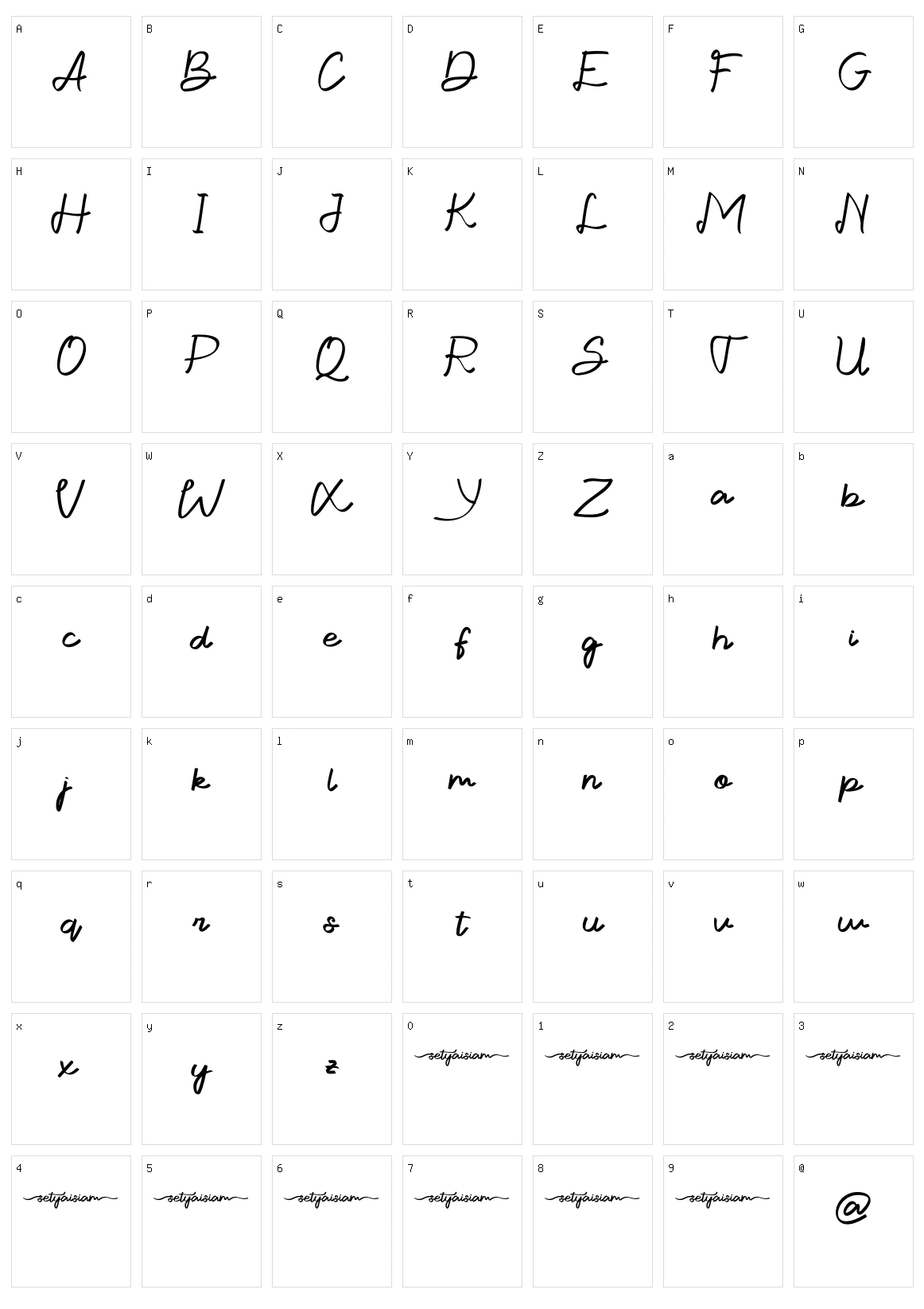 Arguetta Character Set