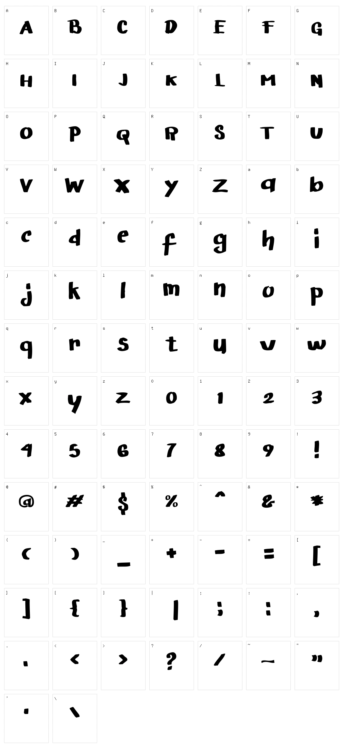 Arigato Character Set