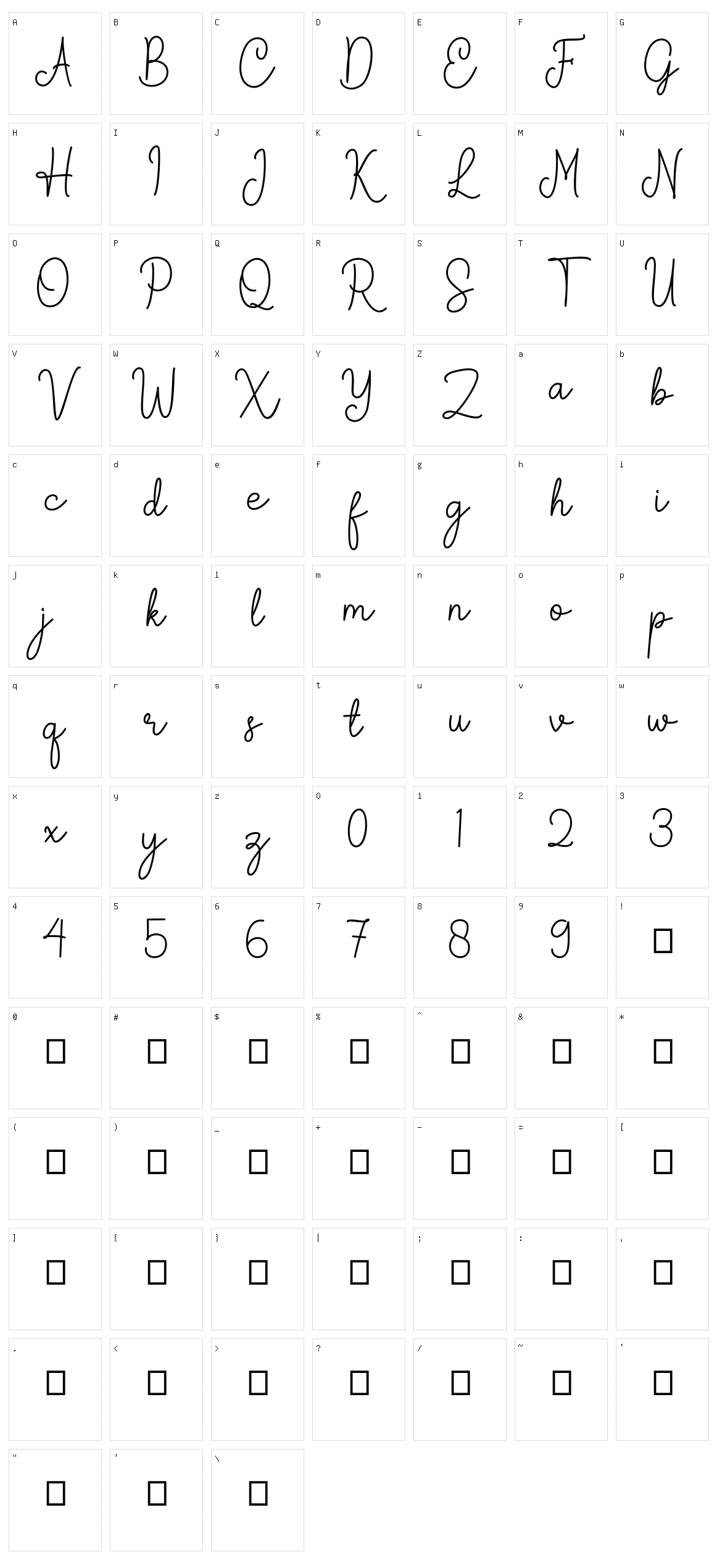 Arkina Character Set