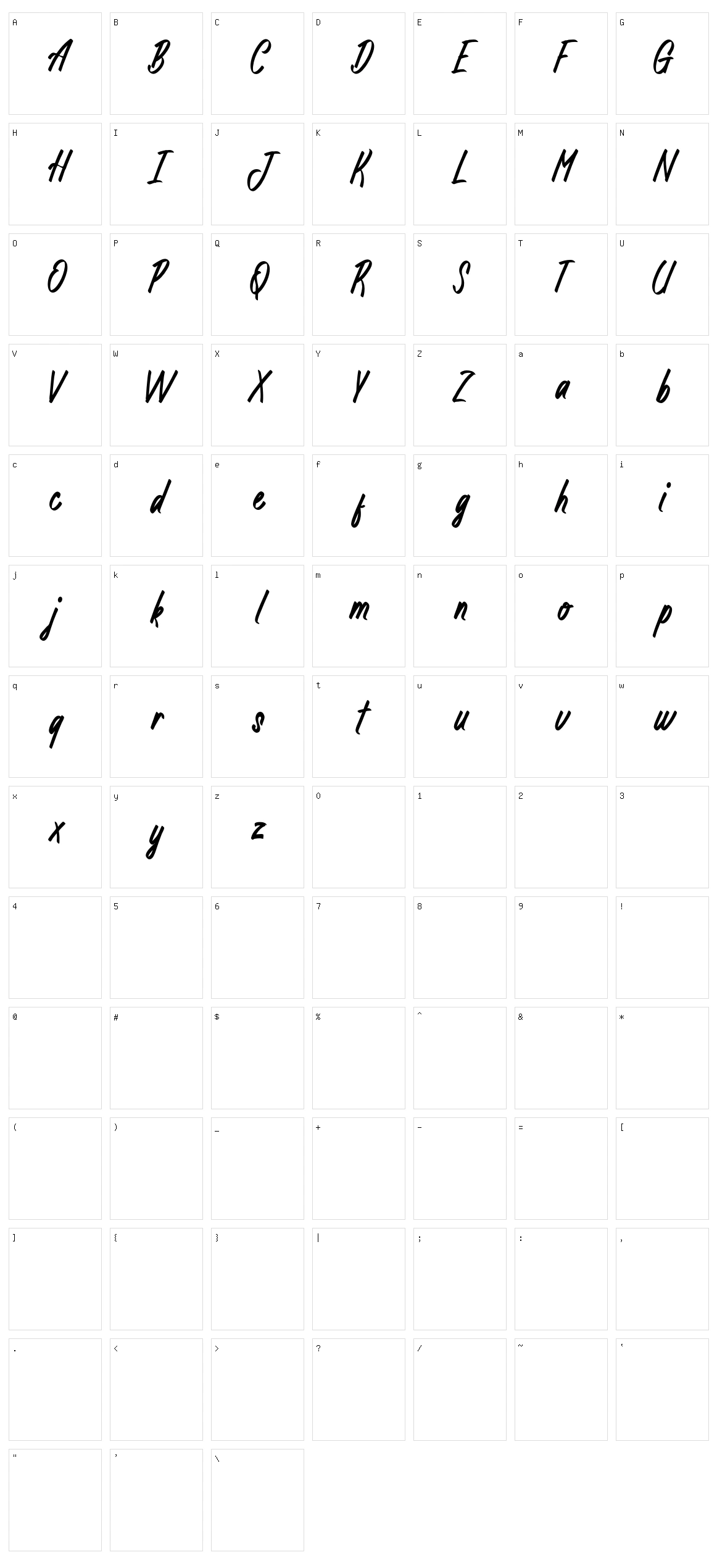 Armenicha Character Set