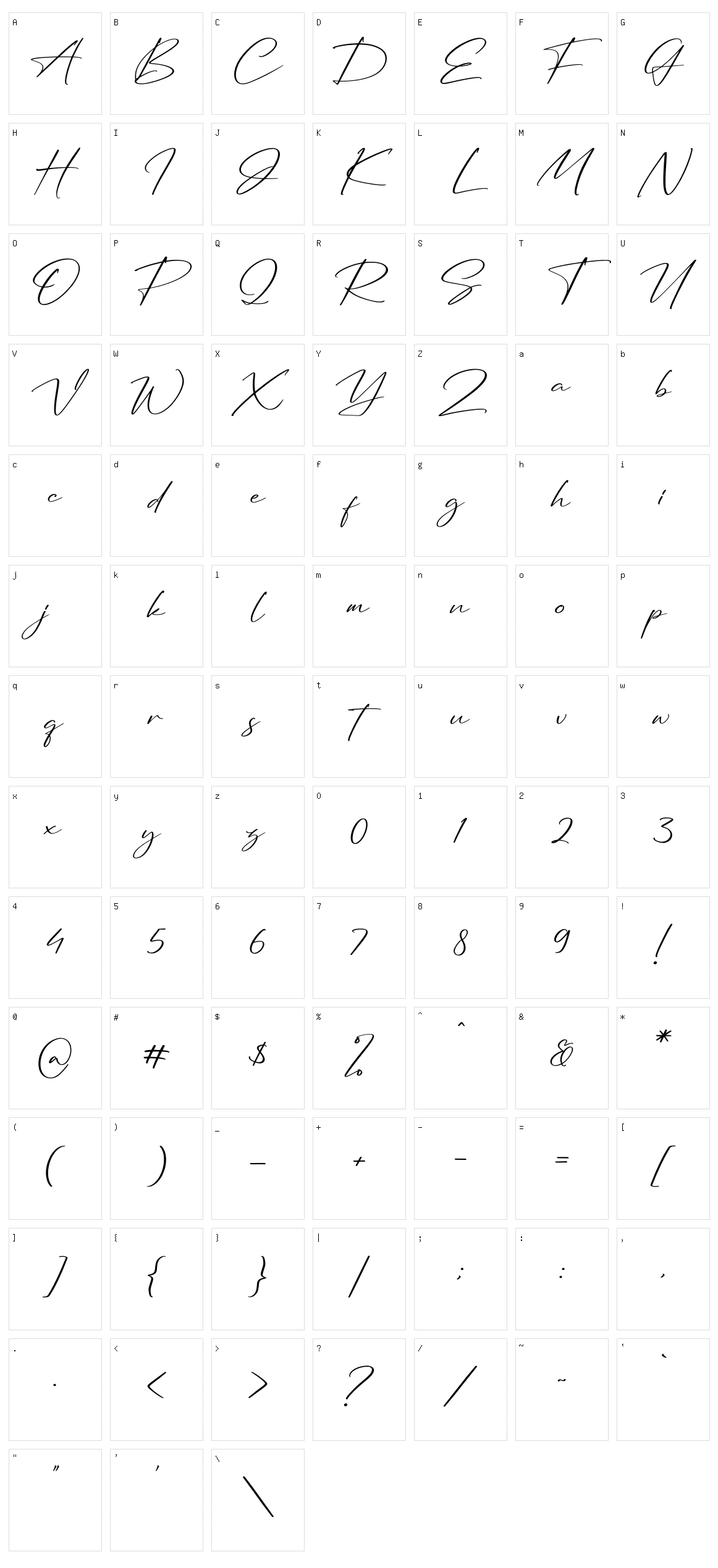 Arolse Belmonteria Script Character Set