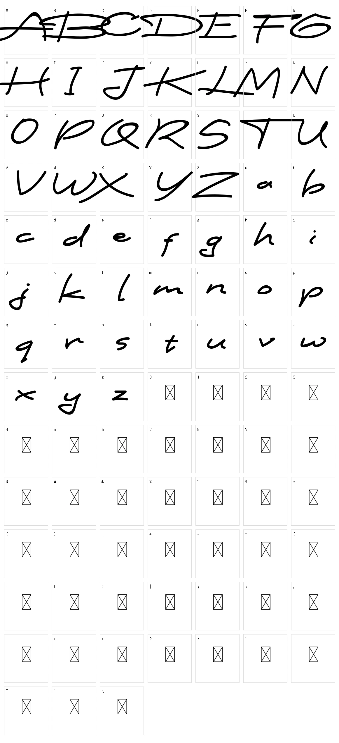 Artemis Sans Character Set
