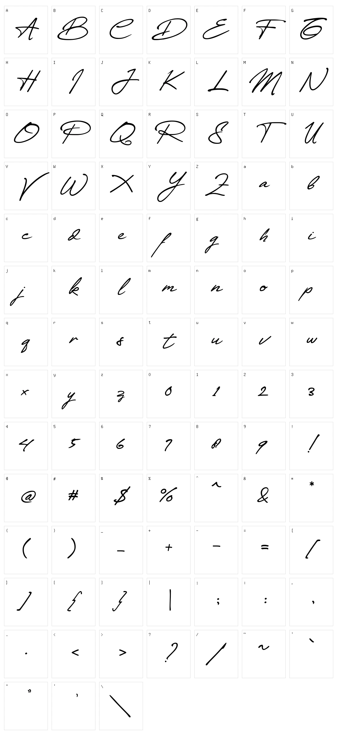 Articha Character Set