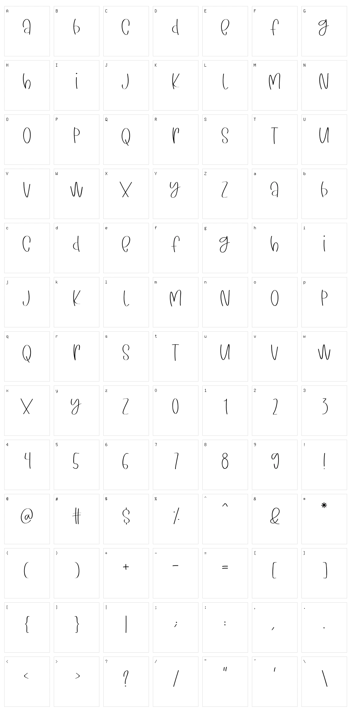 Artisana Character Set
