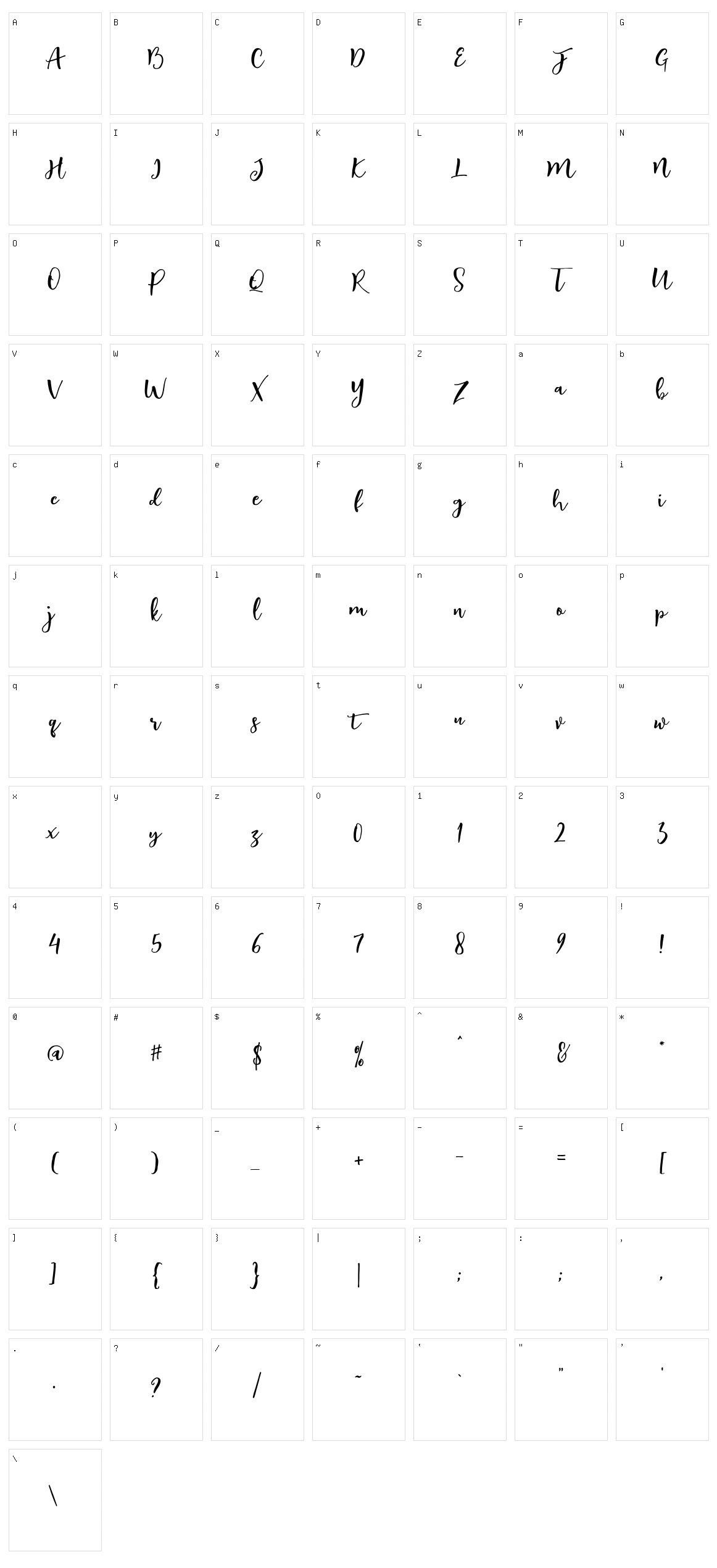 Artlove Character Set