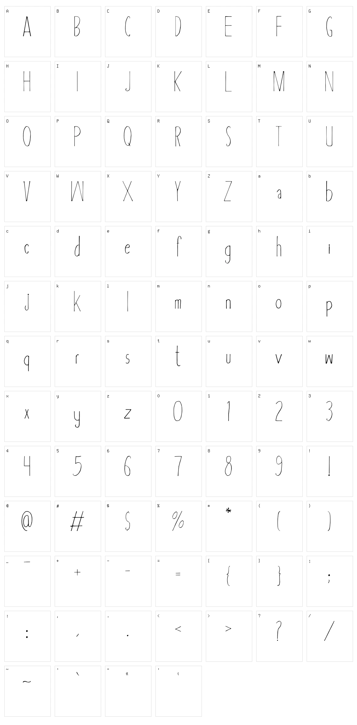 Asbah Character Set