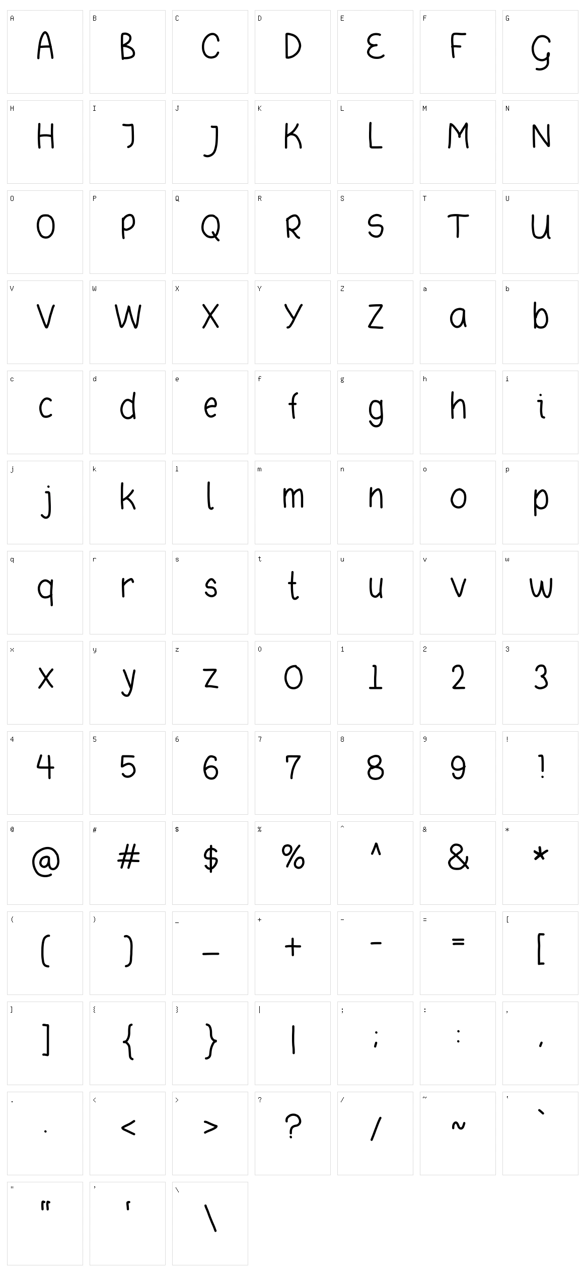 Asdafdasg Character Set