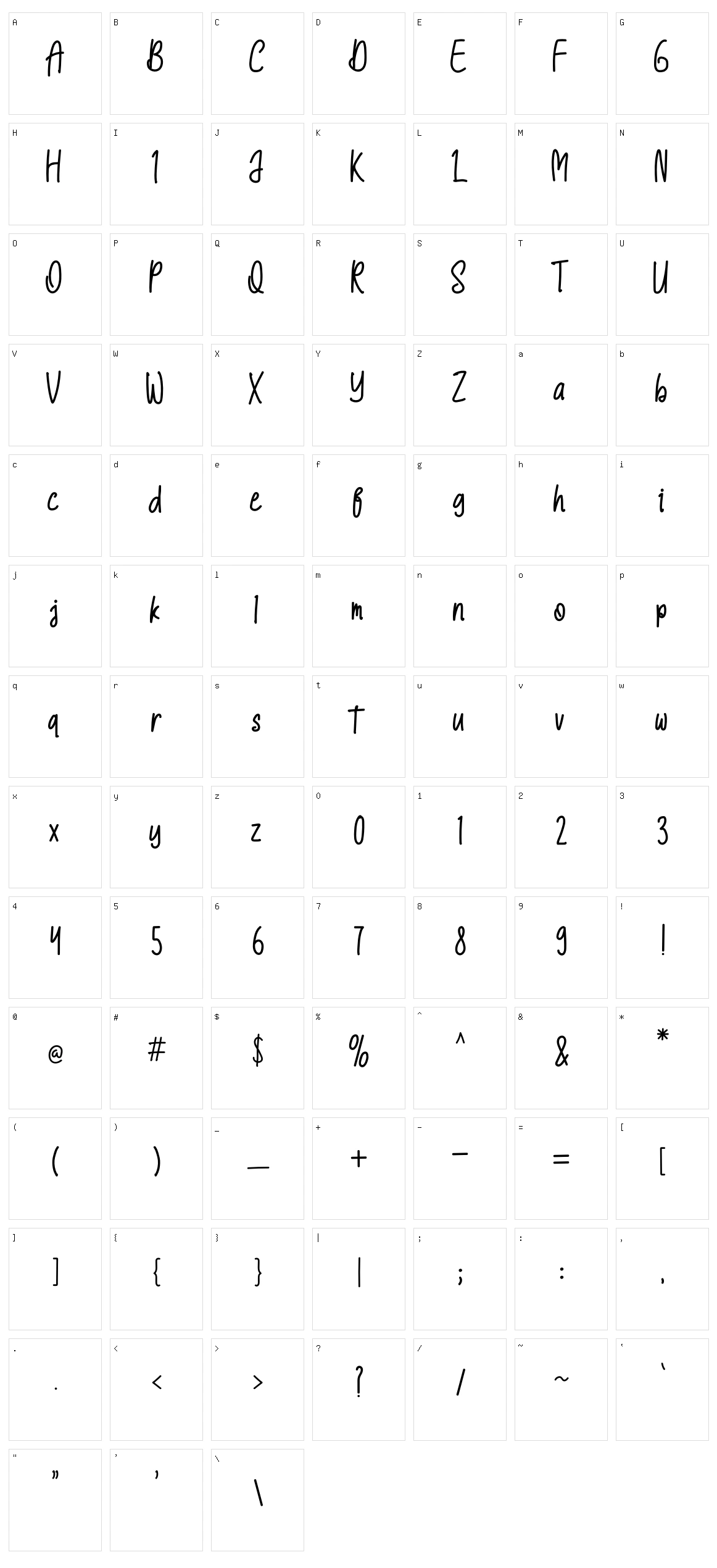 Ashford Keystone Character Set