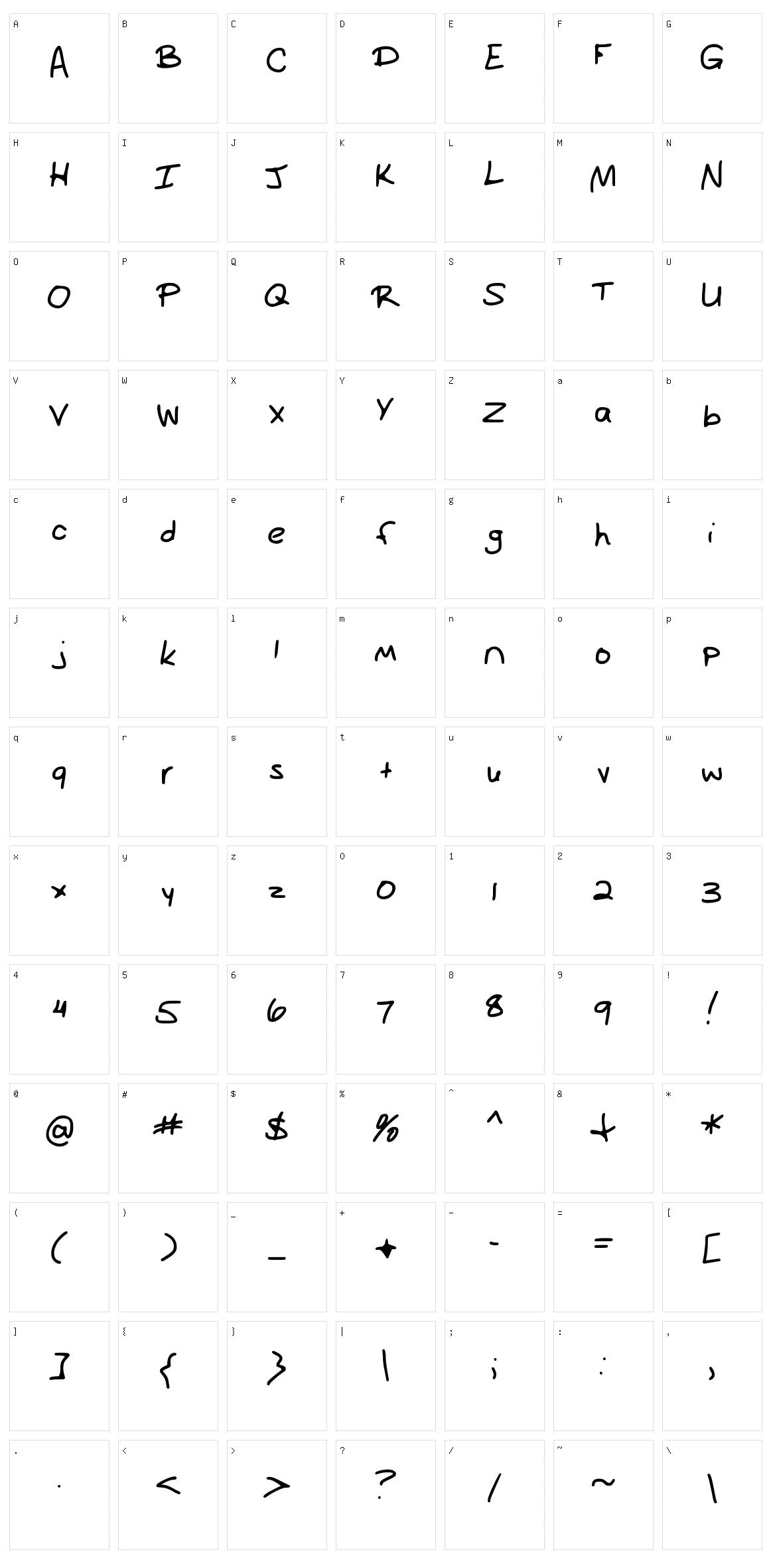 Ashley Character Set
