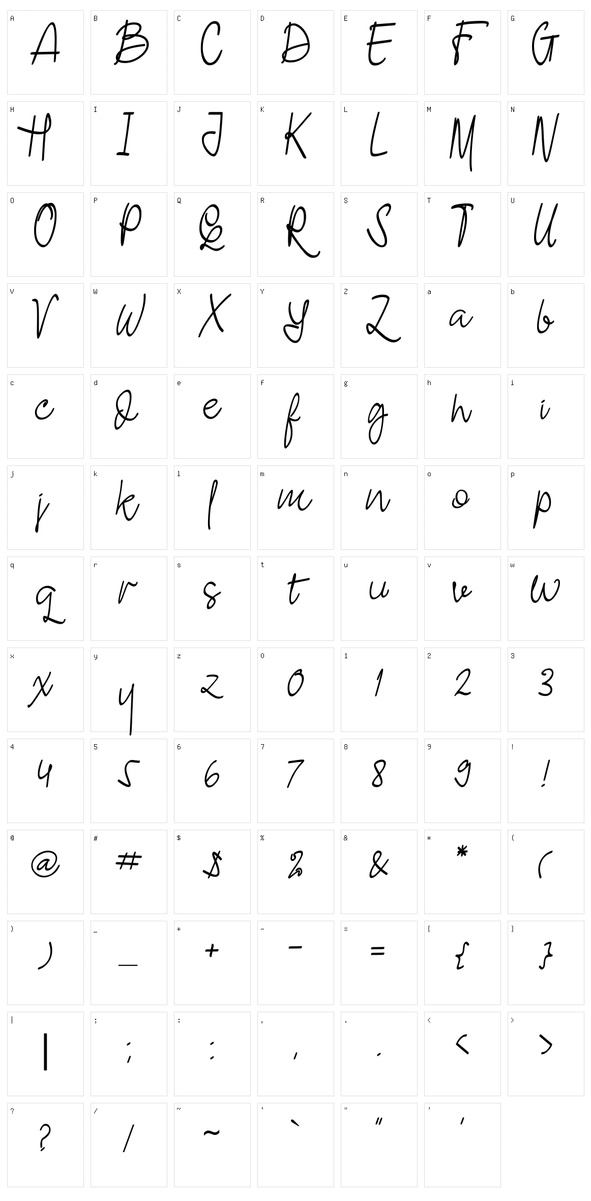 Ashley Pages Character Set