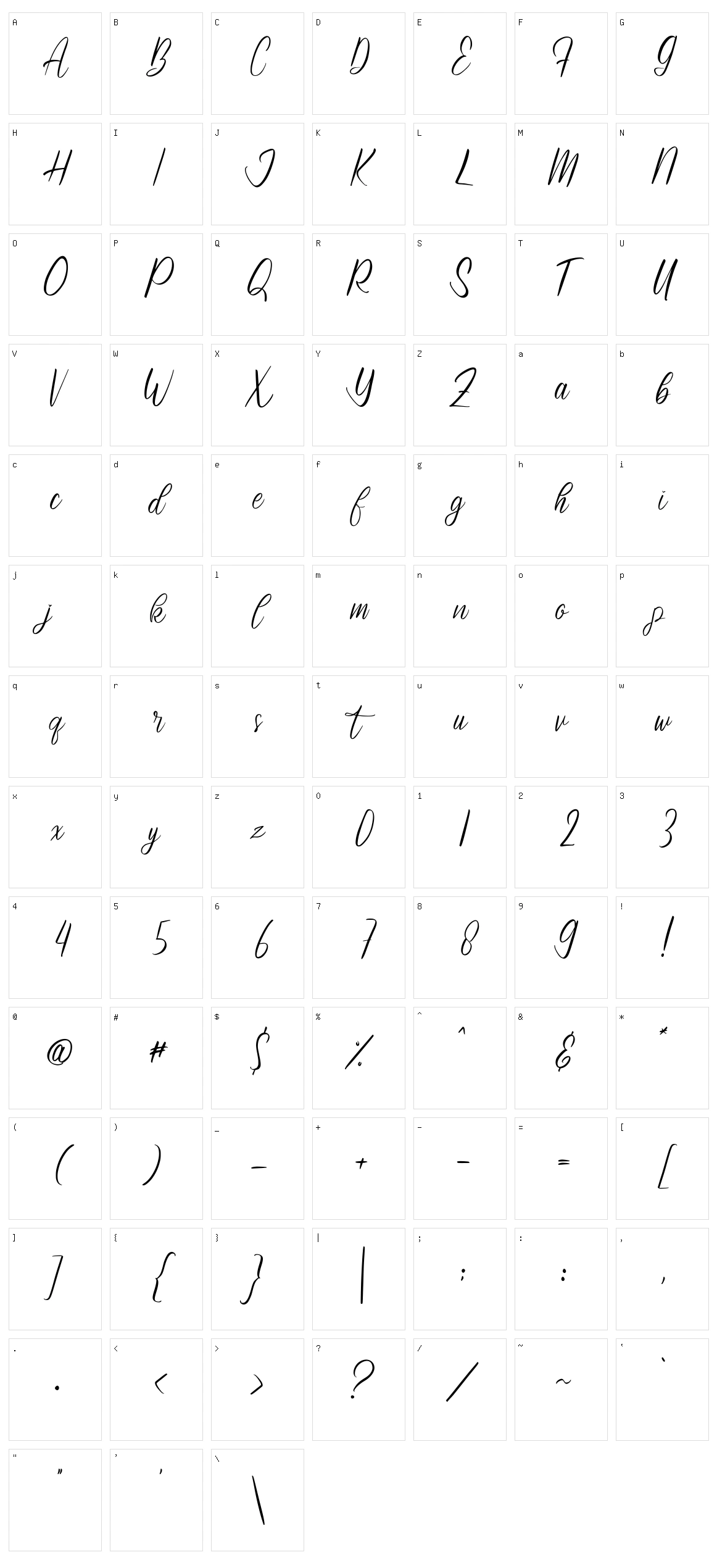 Ashylane Character Set