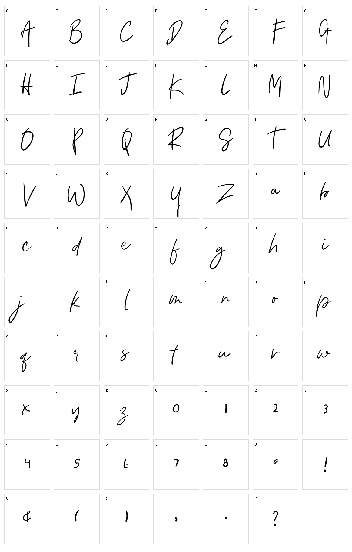 Asmudila Character Set
