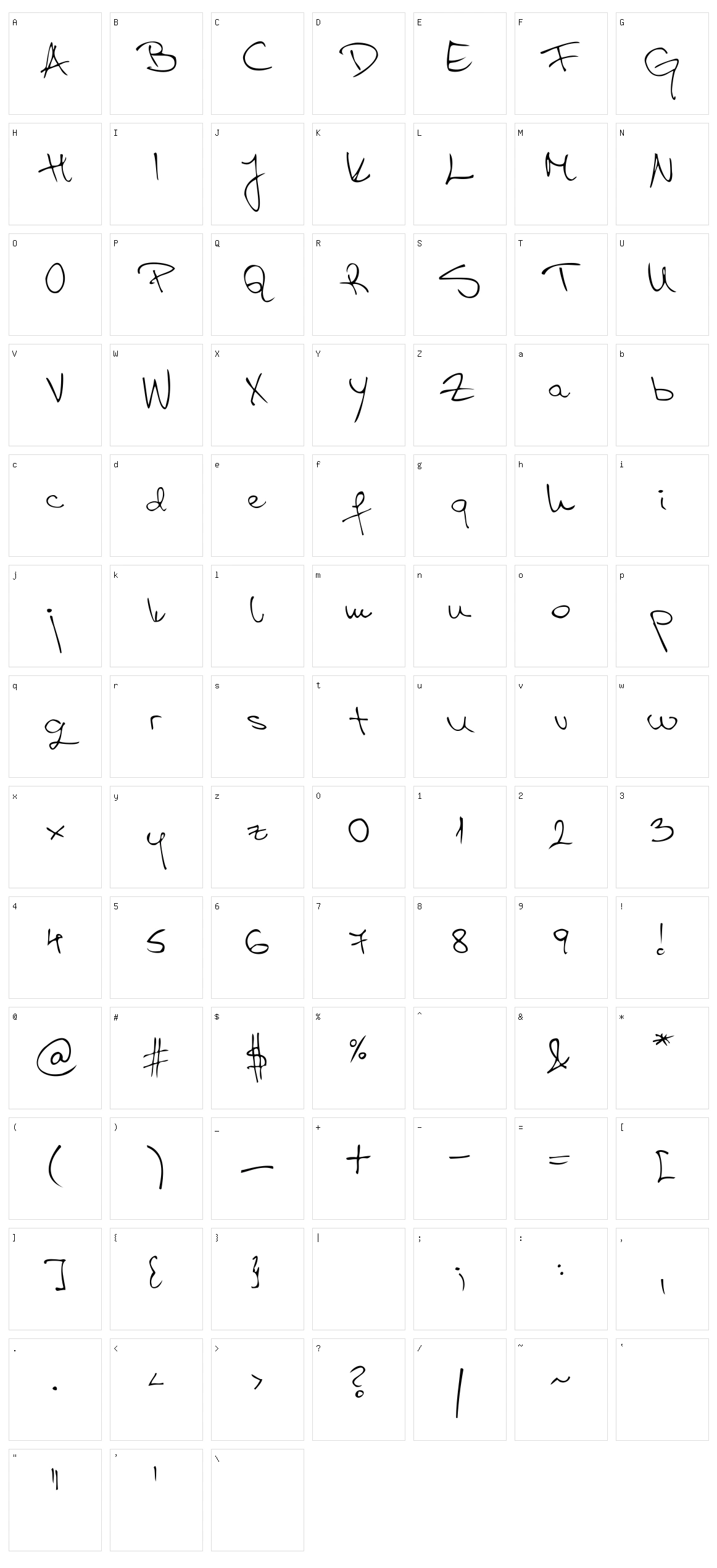 Aspades Character Set