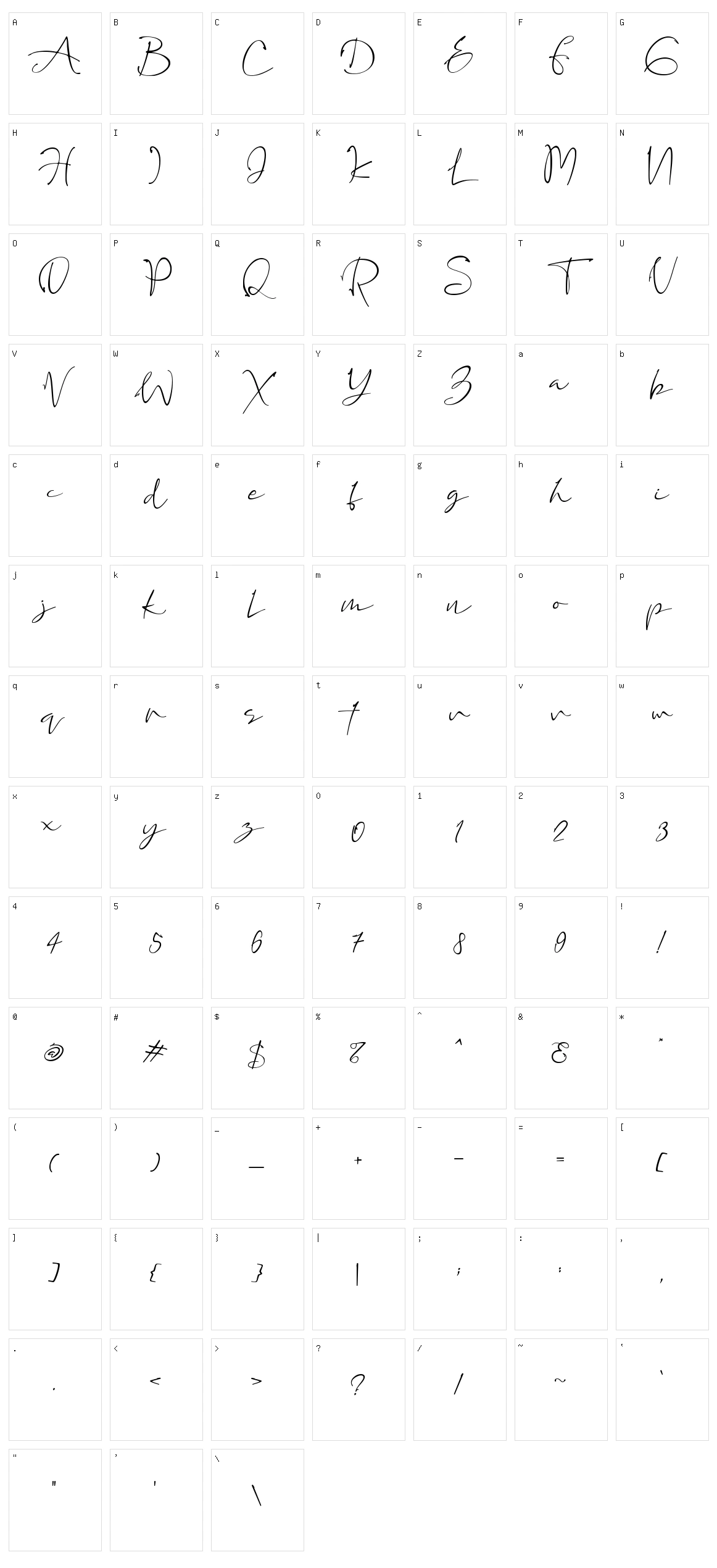 Assinatura Character Set