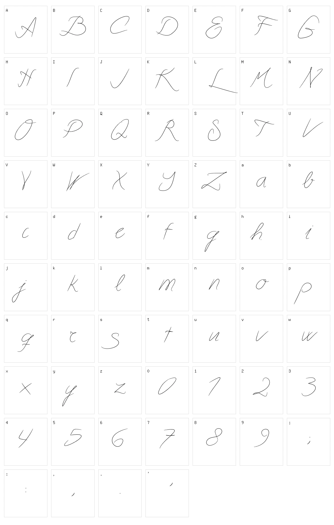 Astralasia Character Set