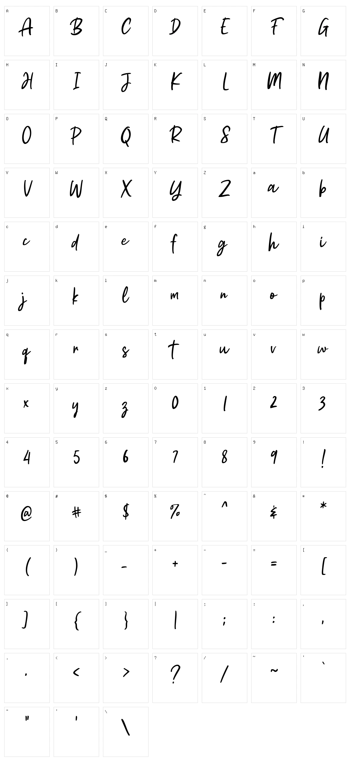 Astrea Character Set