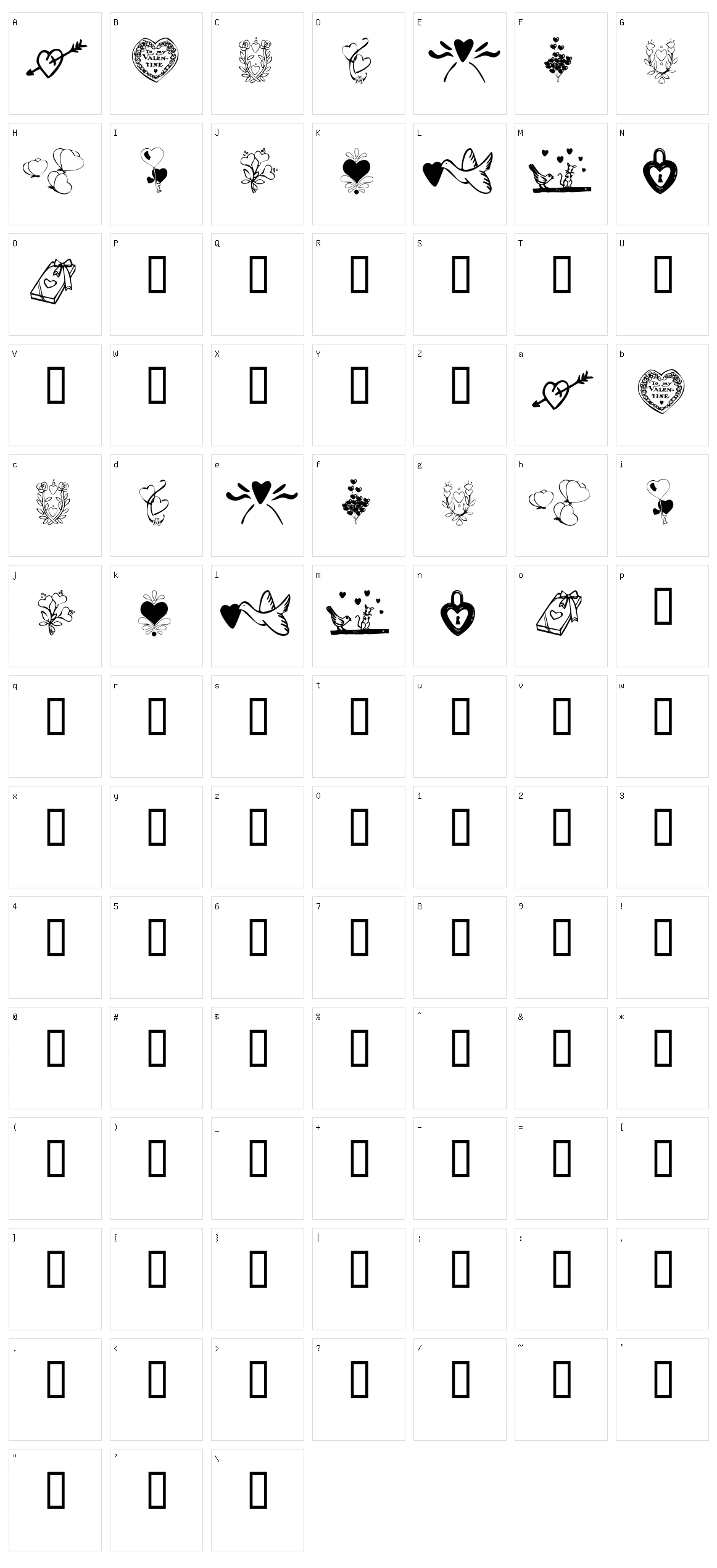 KR With Heart Character Set