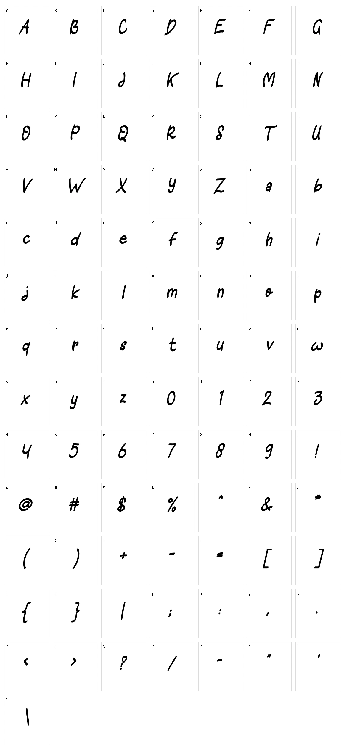 Astroy Character Set