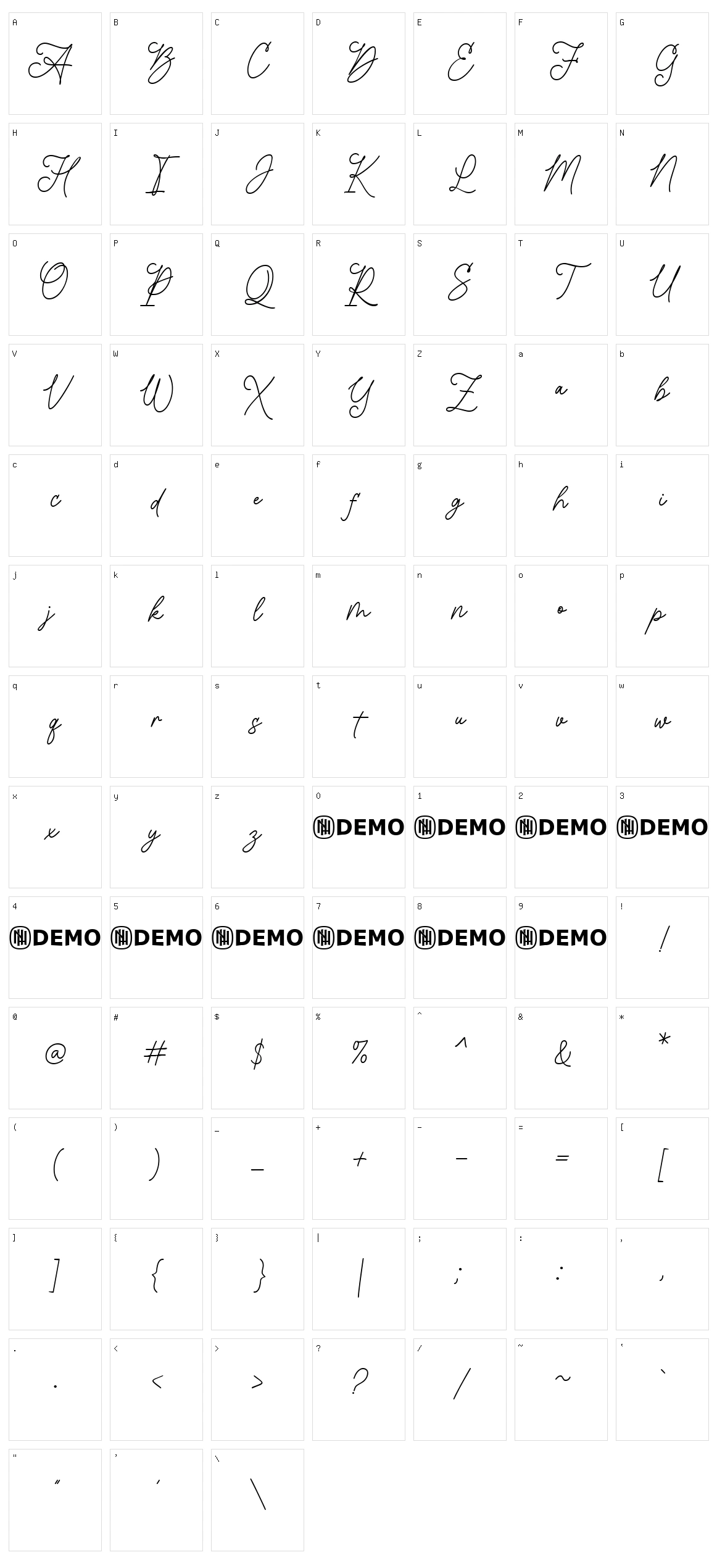 Astutely Character Set