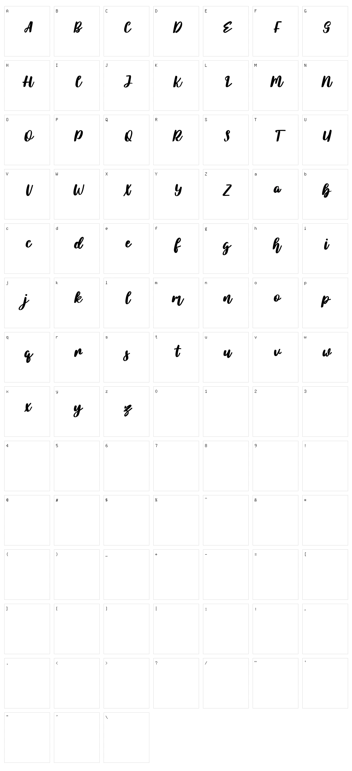 Atherist Character Set