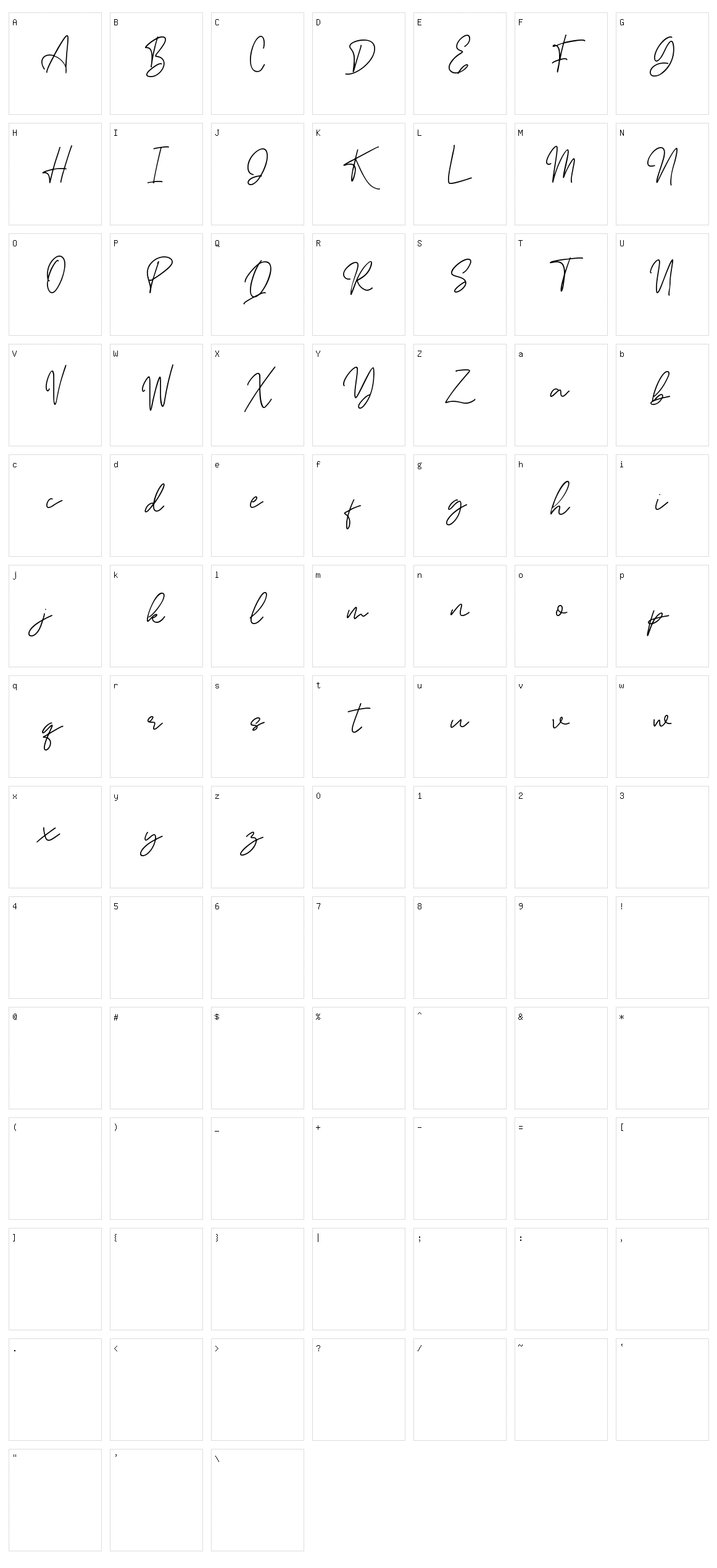 Attahost Character Set