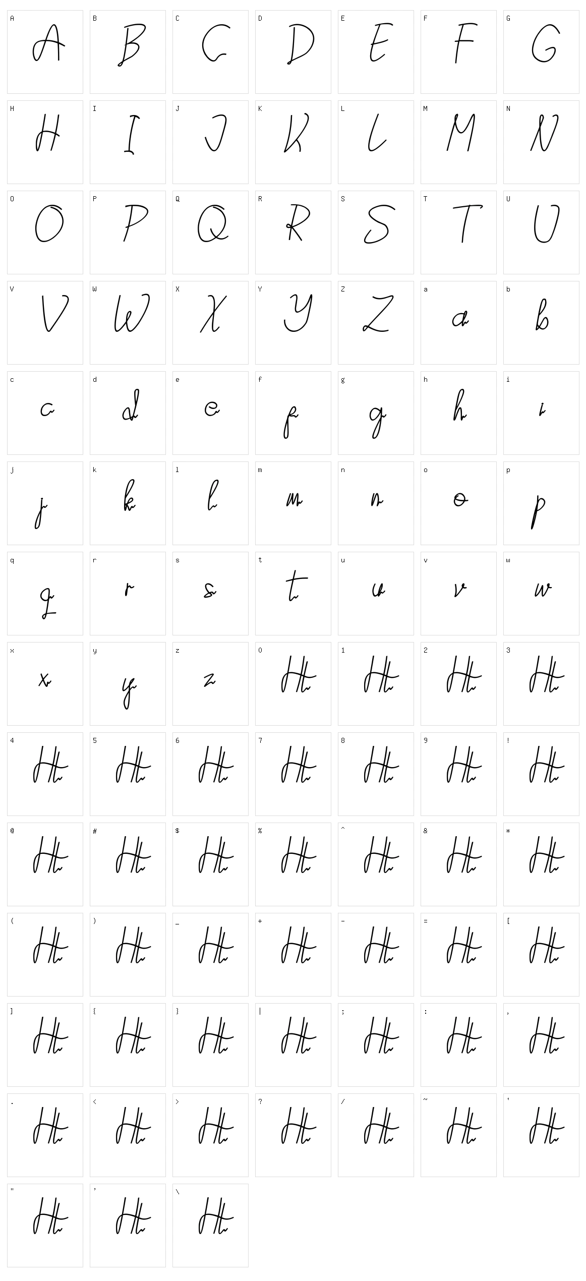 Attasey Character Set